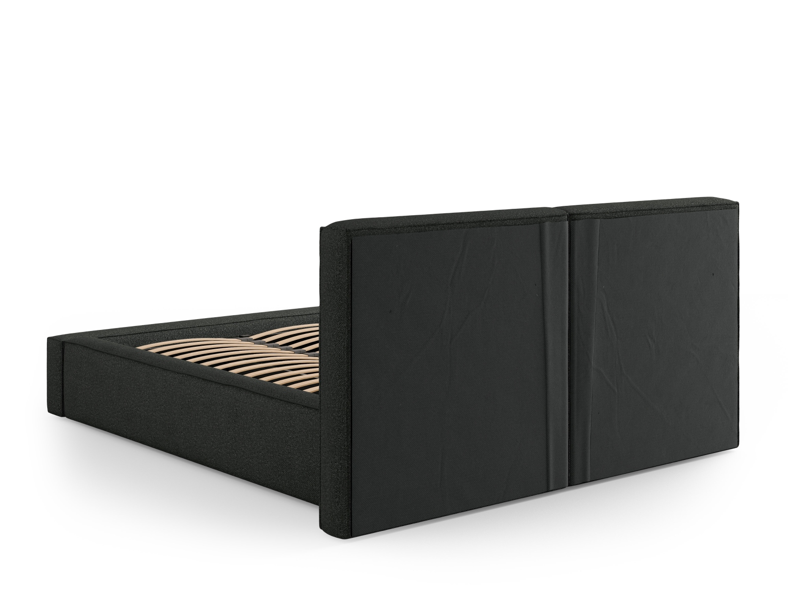 Boucle Storage Bed With Double Headboard, "Jodie", 214x228x108