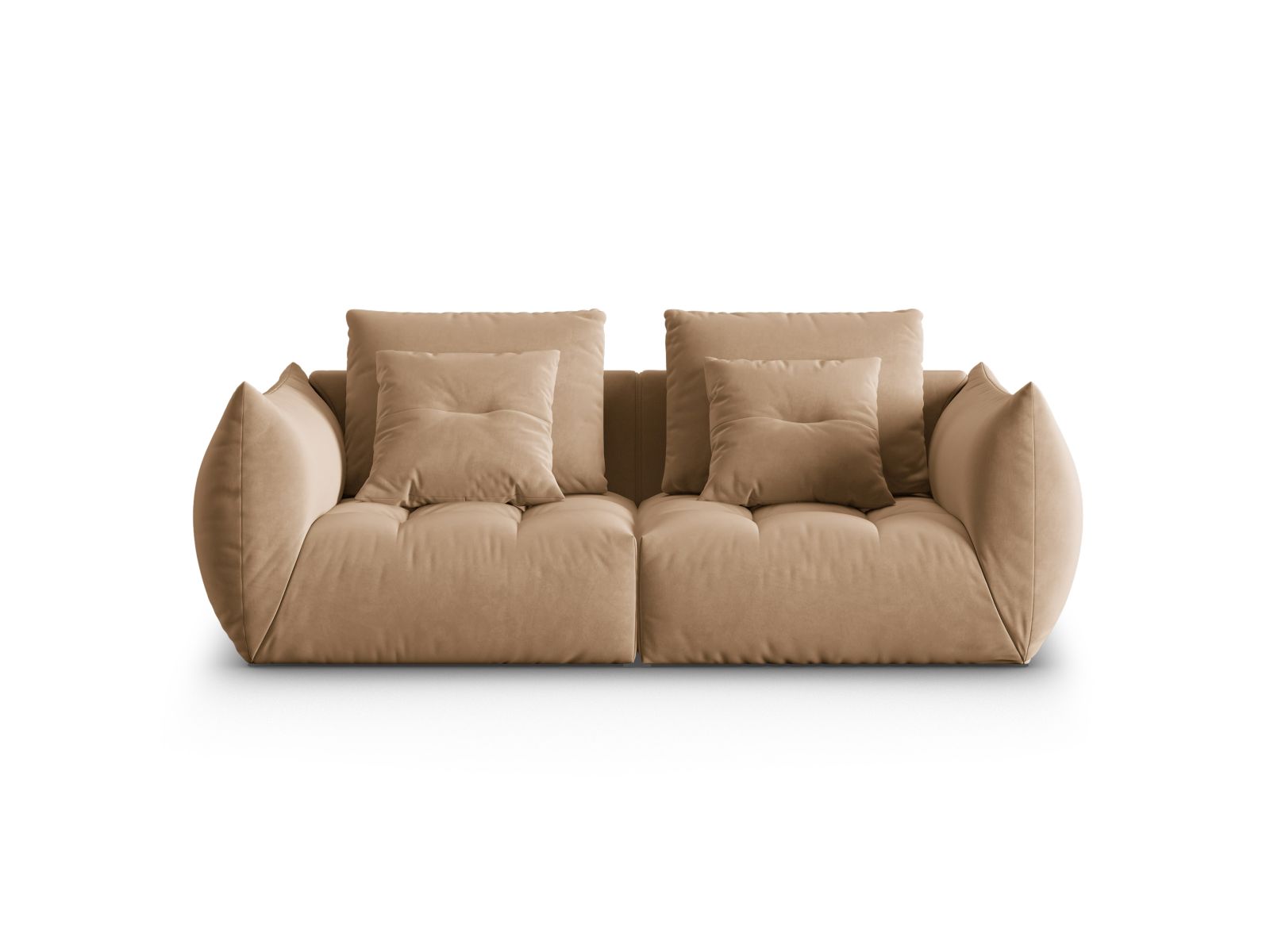 Velvet Modular Sofa, "Bloom", 3 Seats, 232x107x97