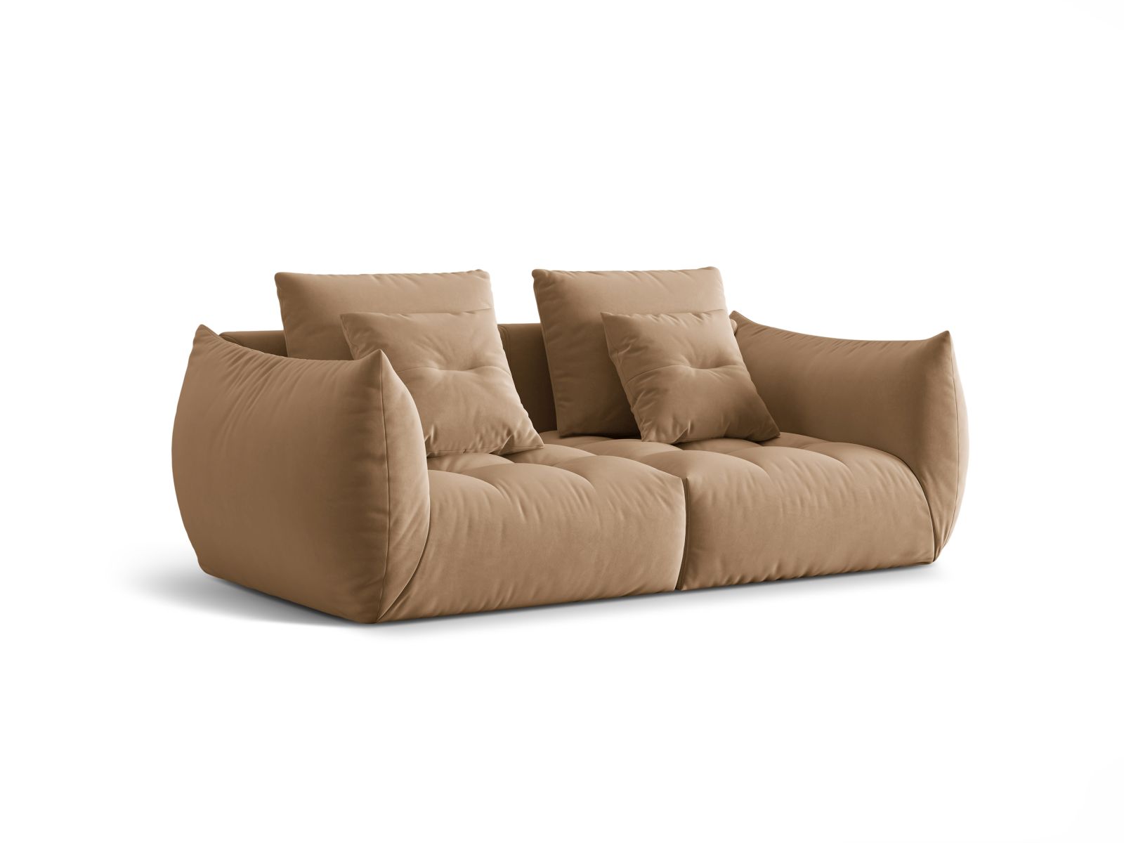 Velvet Modular Sofa, "Bloom", 3 Seats, 232x107x97