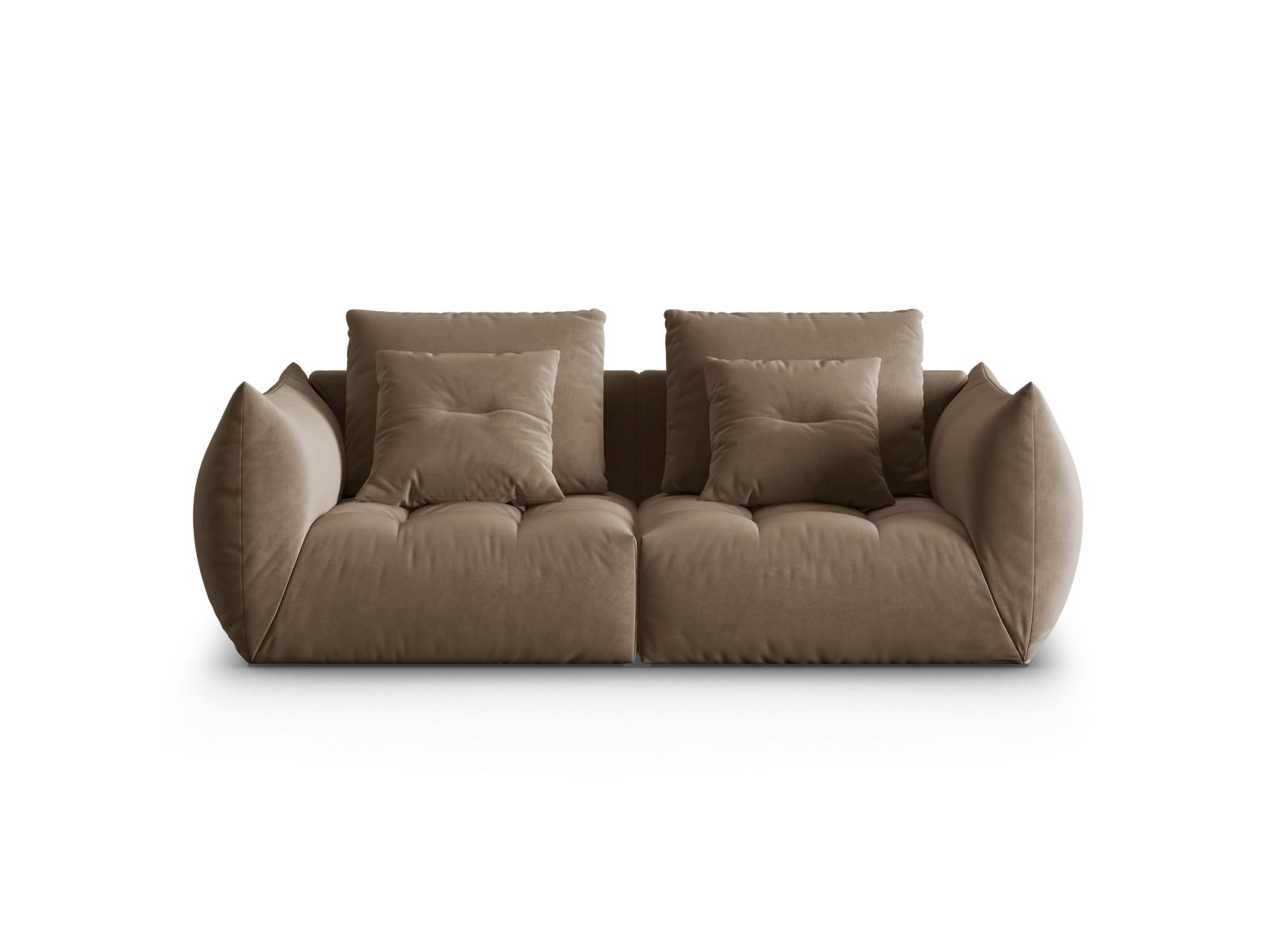 Velvet Modular Sofa, "Bloom", 3 Seats, 232x107x97