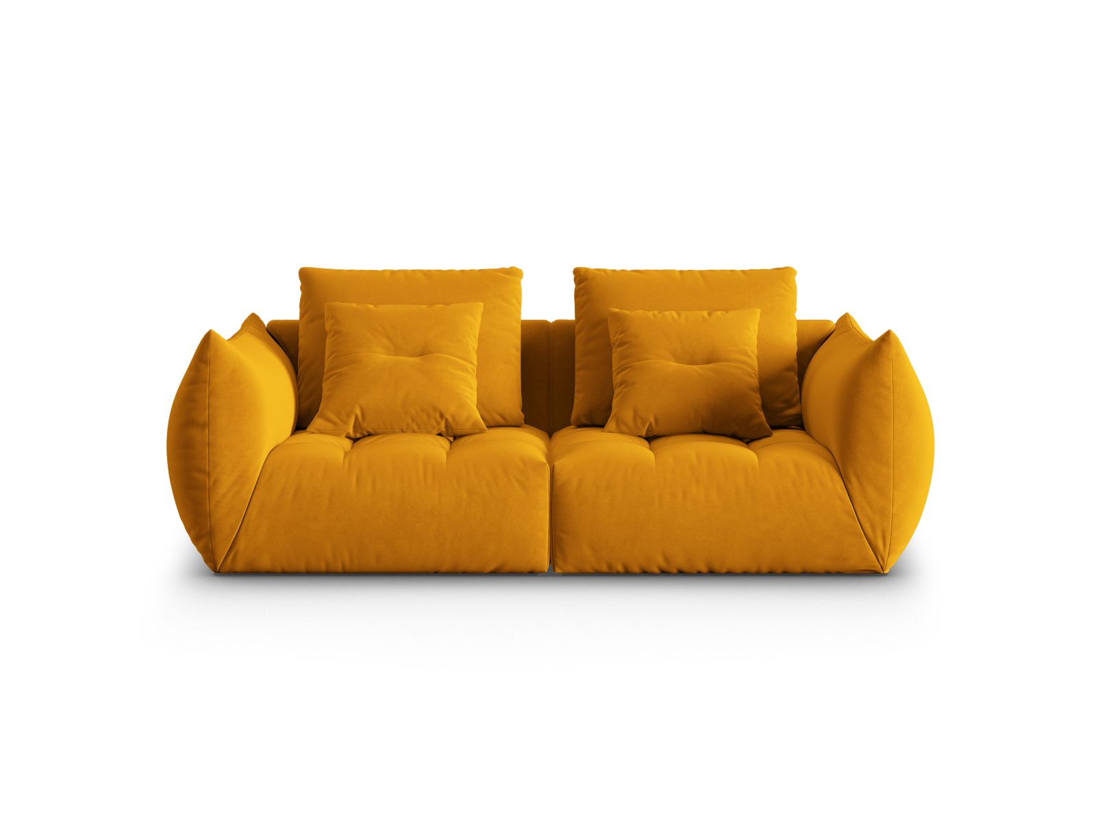 Velvet Modular Sofa, "Bloom", 3 Seats, 232x107x97