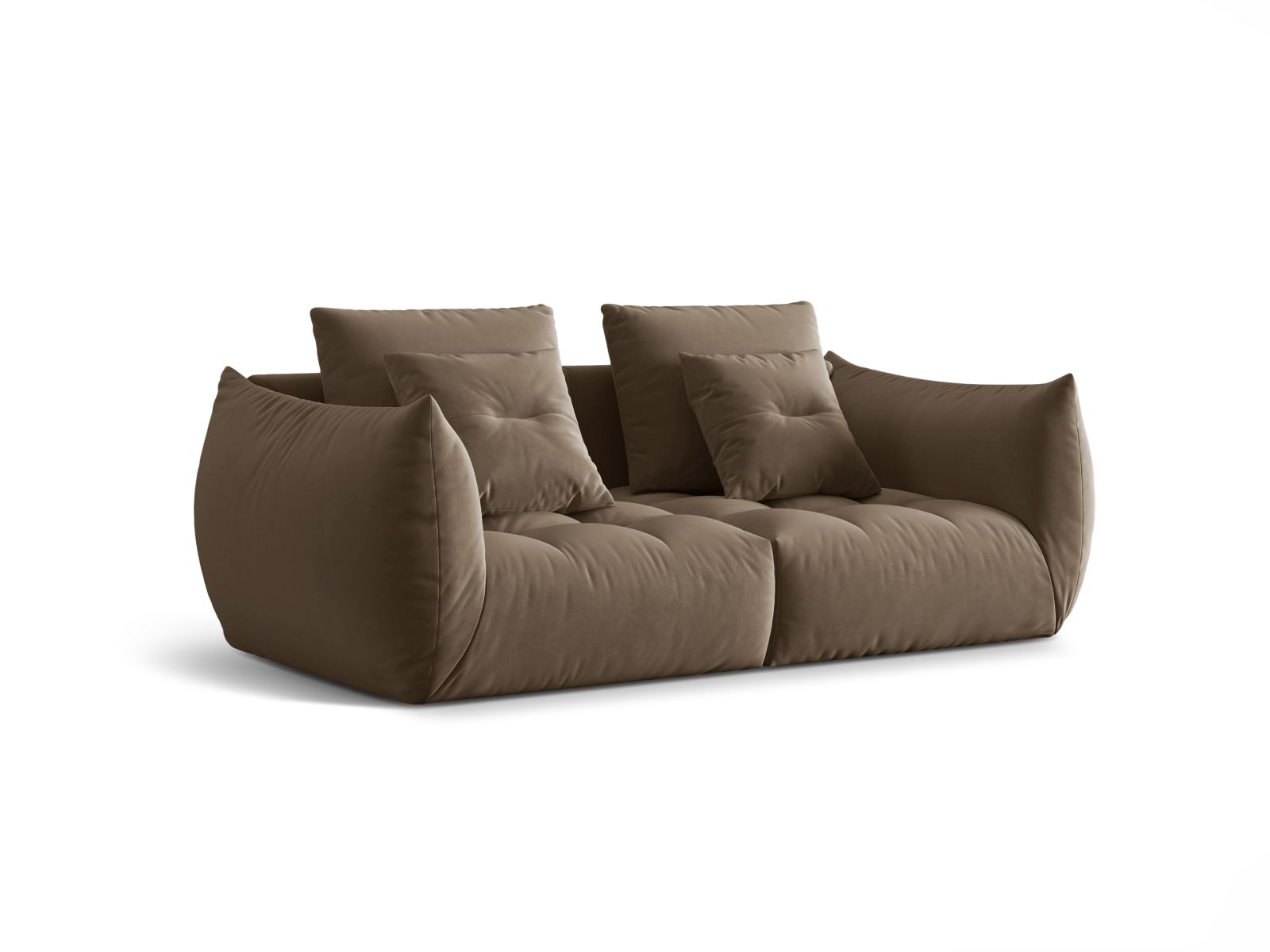 Velvet Modular Sofa, "Bloom", 3 Seats, 232x107x97