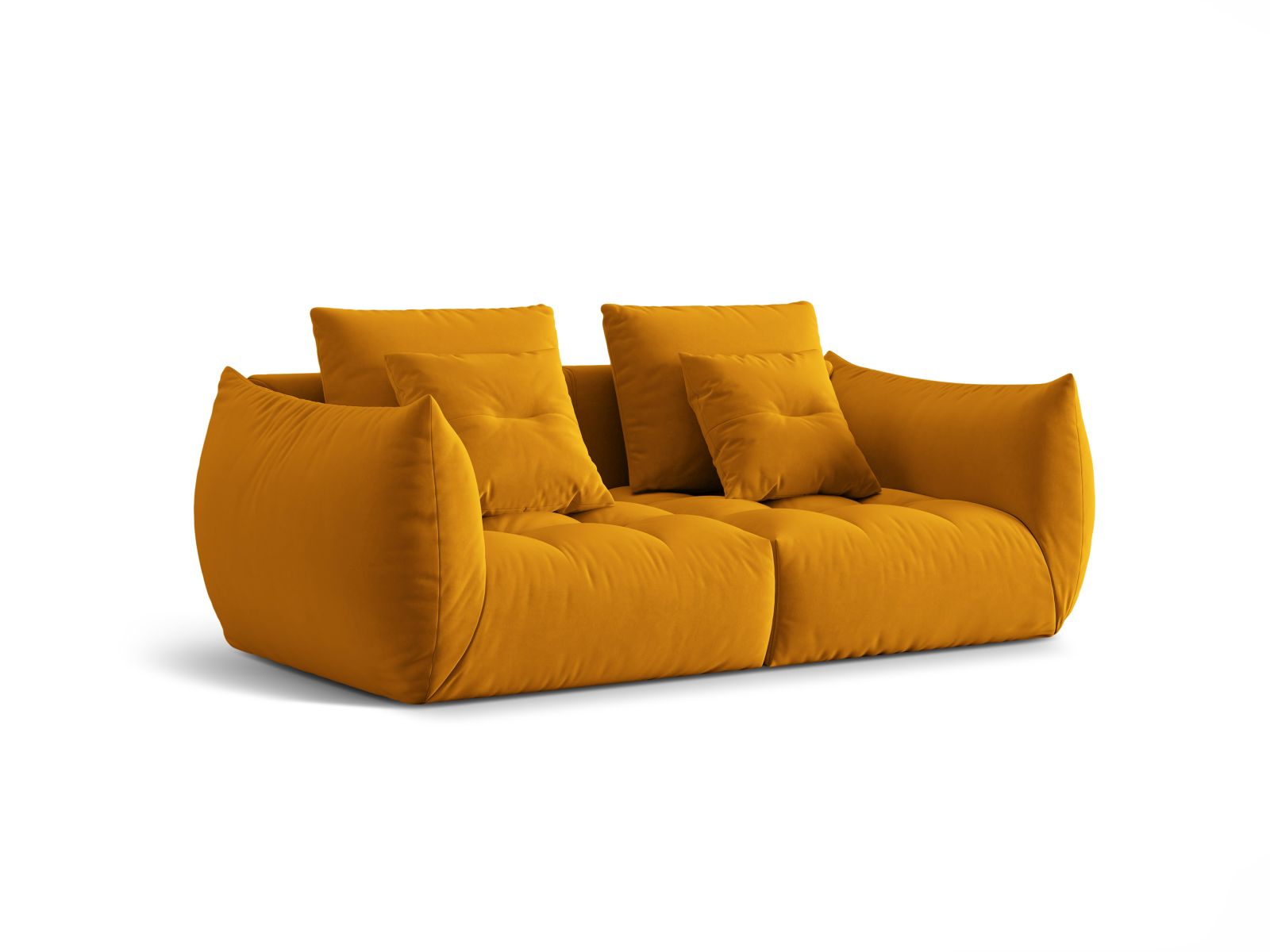 Velvet Modular Sofa, "Bloom", 3 Seats, 232x107x97