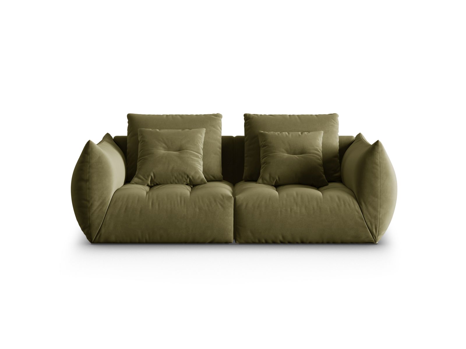 Velvet Modular Sofa, "Bloom", 3 Seats, 232x107x97