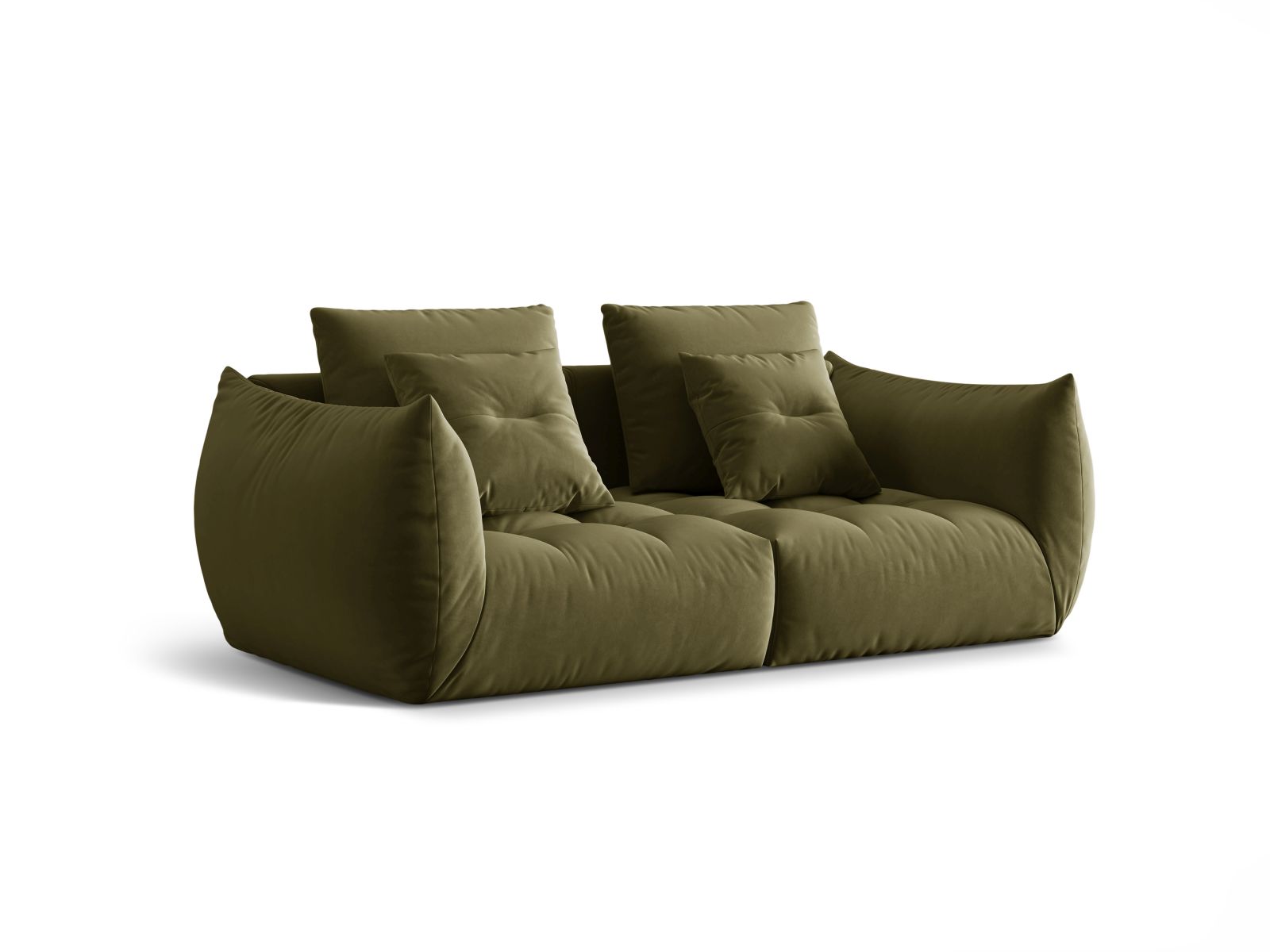 Velvet Modular Sofa, "Bloom", 3 Seats, 232x107x97