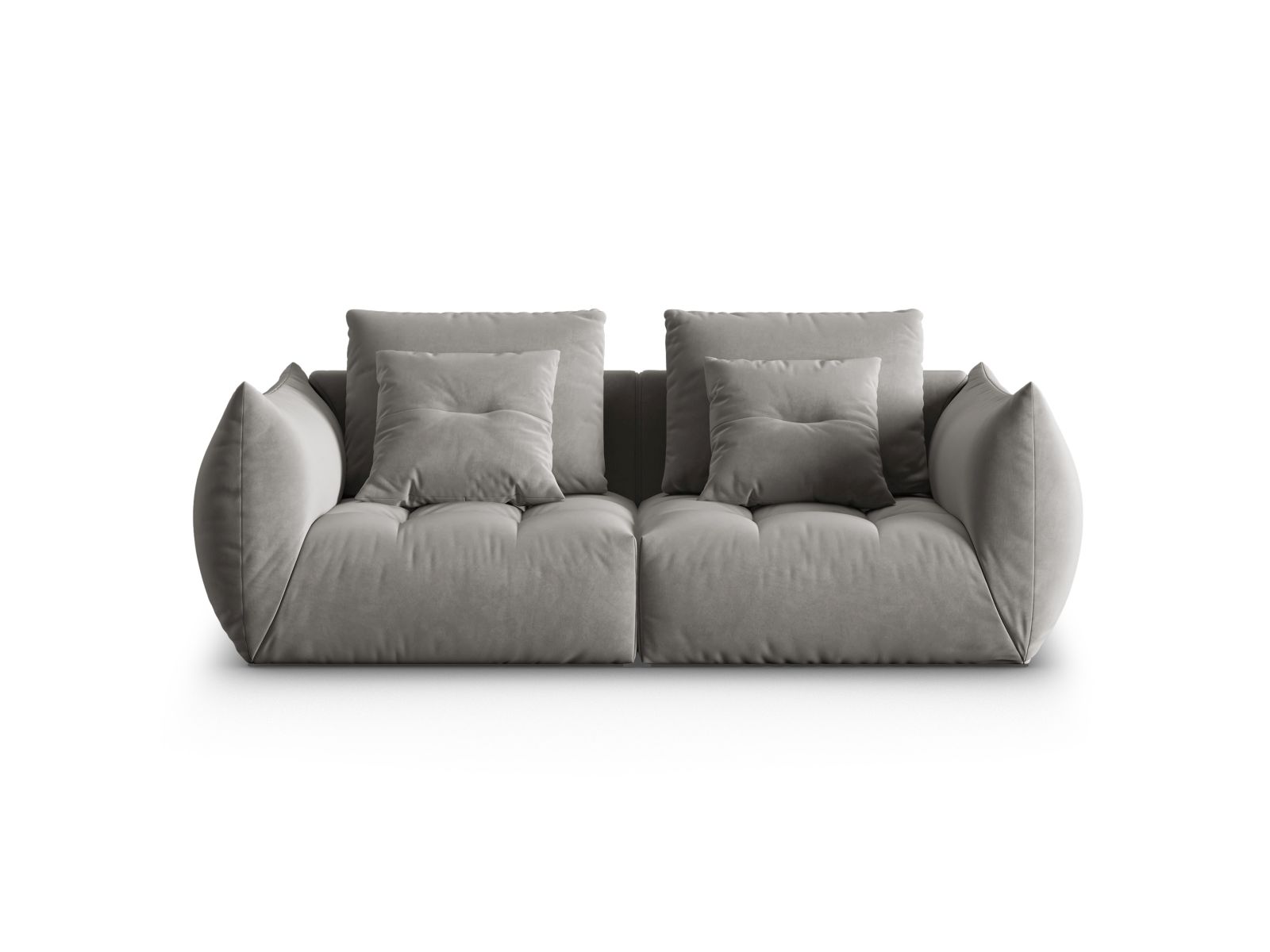 Velvet Modular Sofa, "Bloom", 3 Seats, 232x107x97
