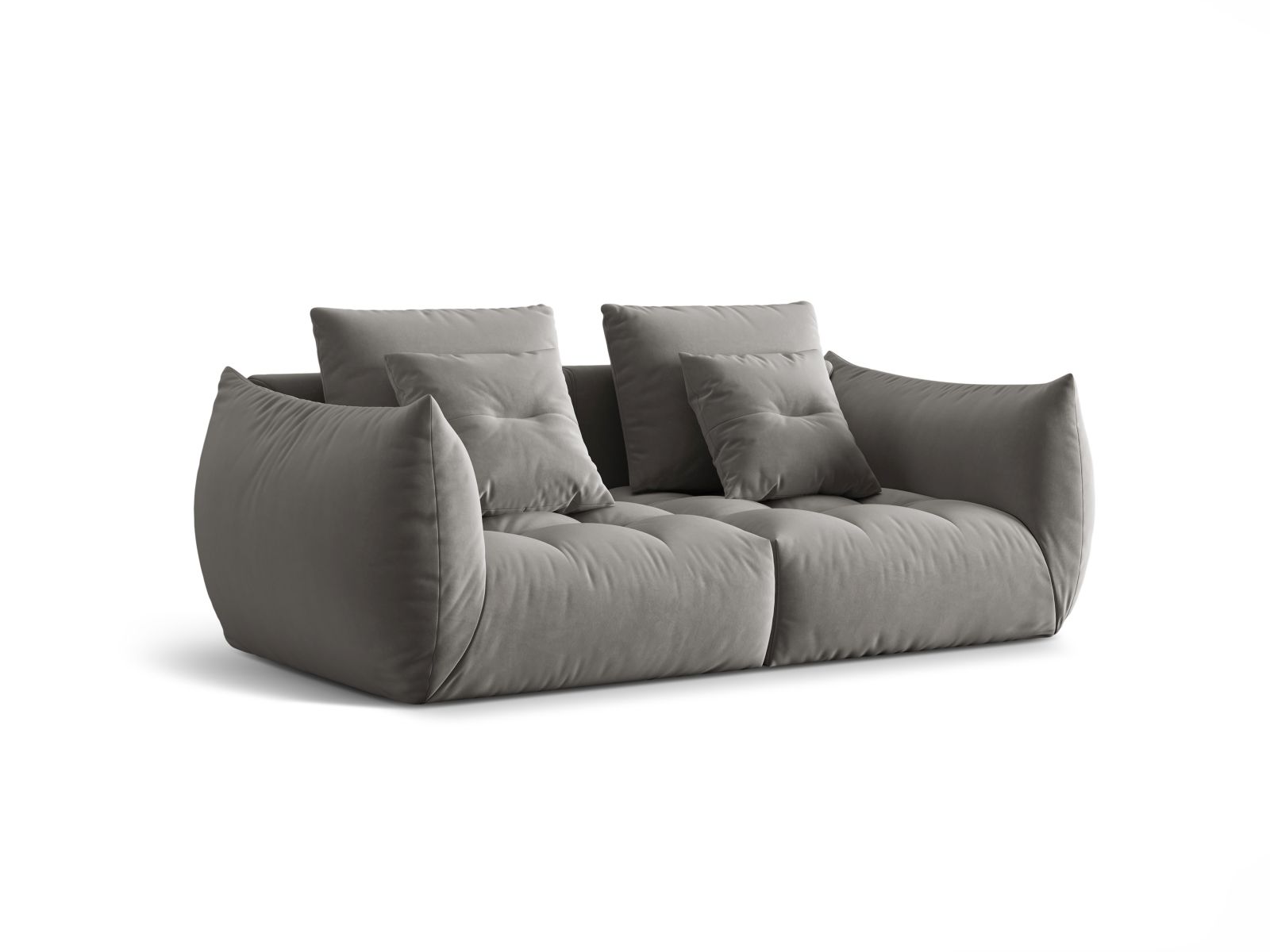 Velvet Modular Sofa, "Bloom", 3 Seats, 232x107x97