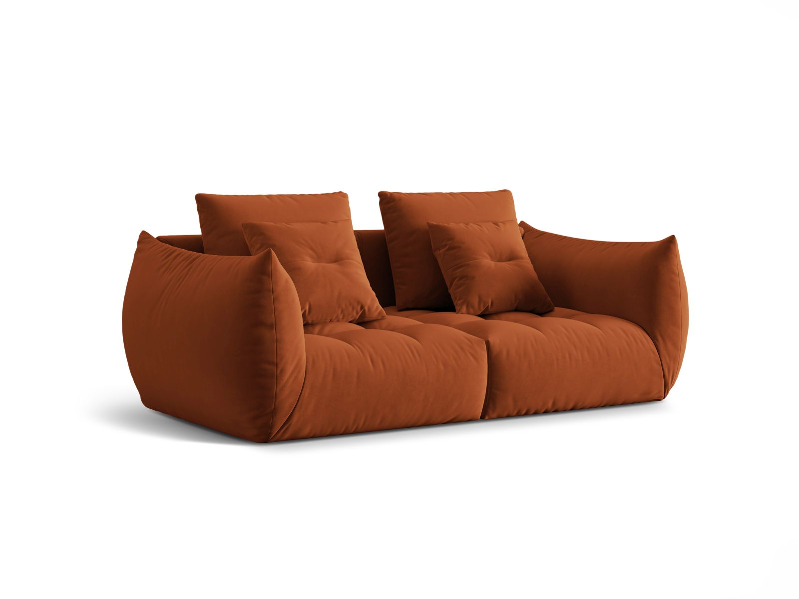Velvet Modular Sofa, "Bloom", 3 Seats, 232x107x97