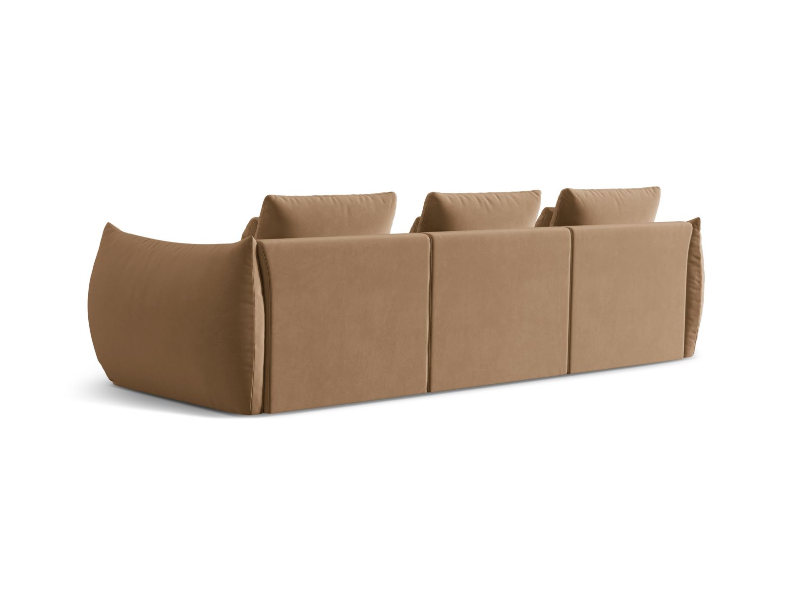 Velvet Modular Sofa, "Bloom", 4 Seats, 327x107x97