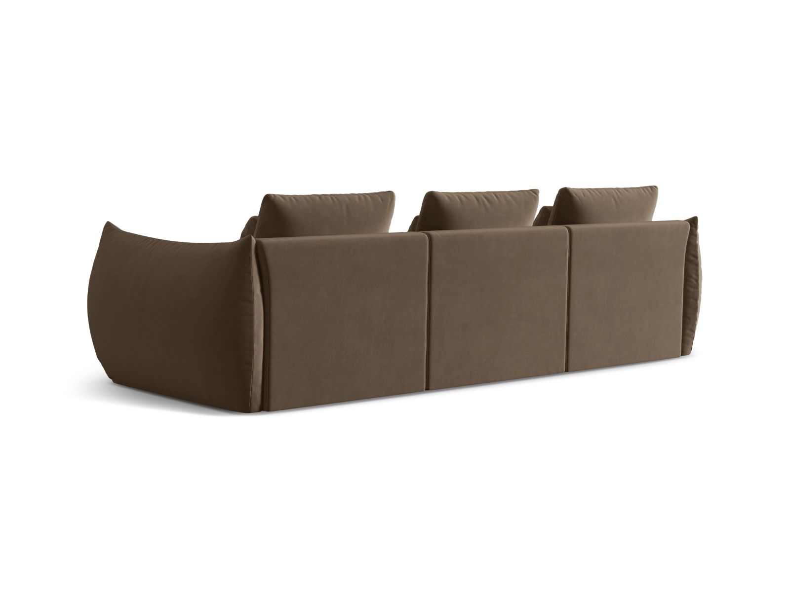 Velvet Modular Sofa, "Bloom", 4 Seats, 327x107x97