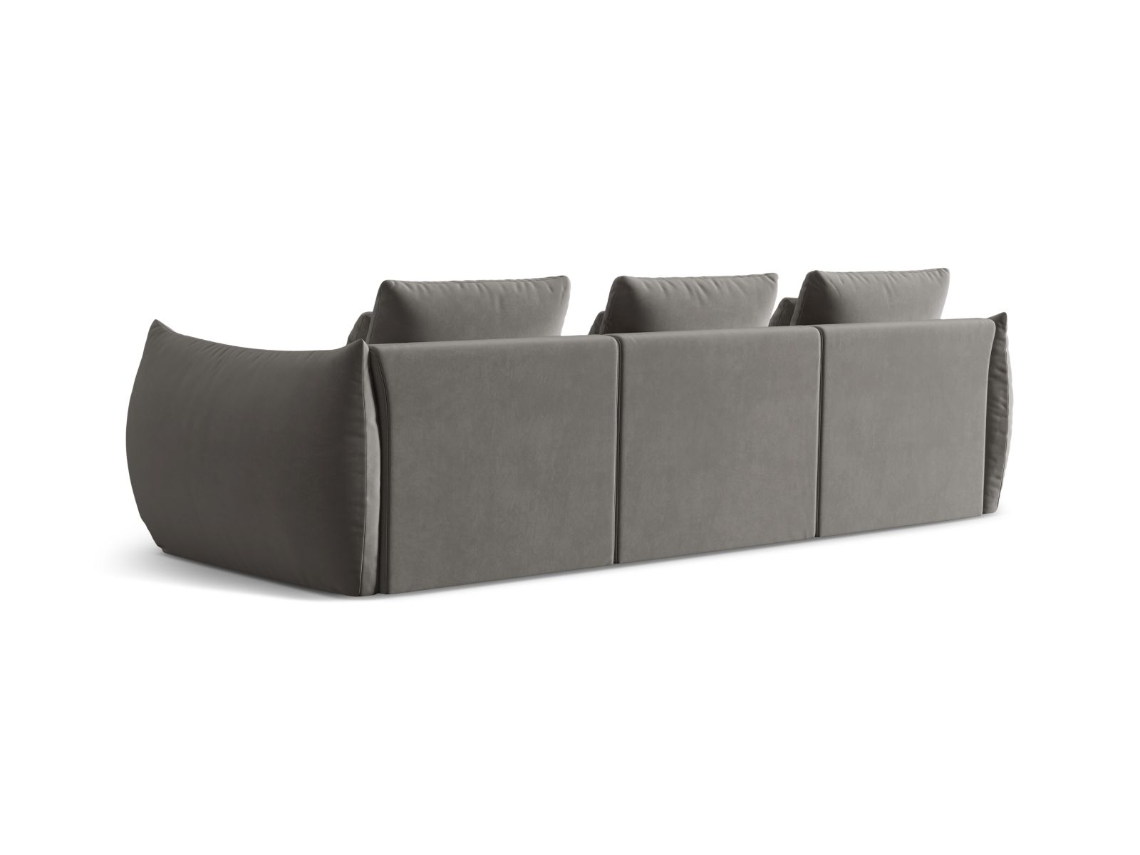 Velvet Modular Sofa, "Bloom", 4 Seats, 327x107x97