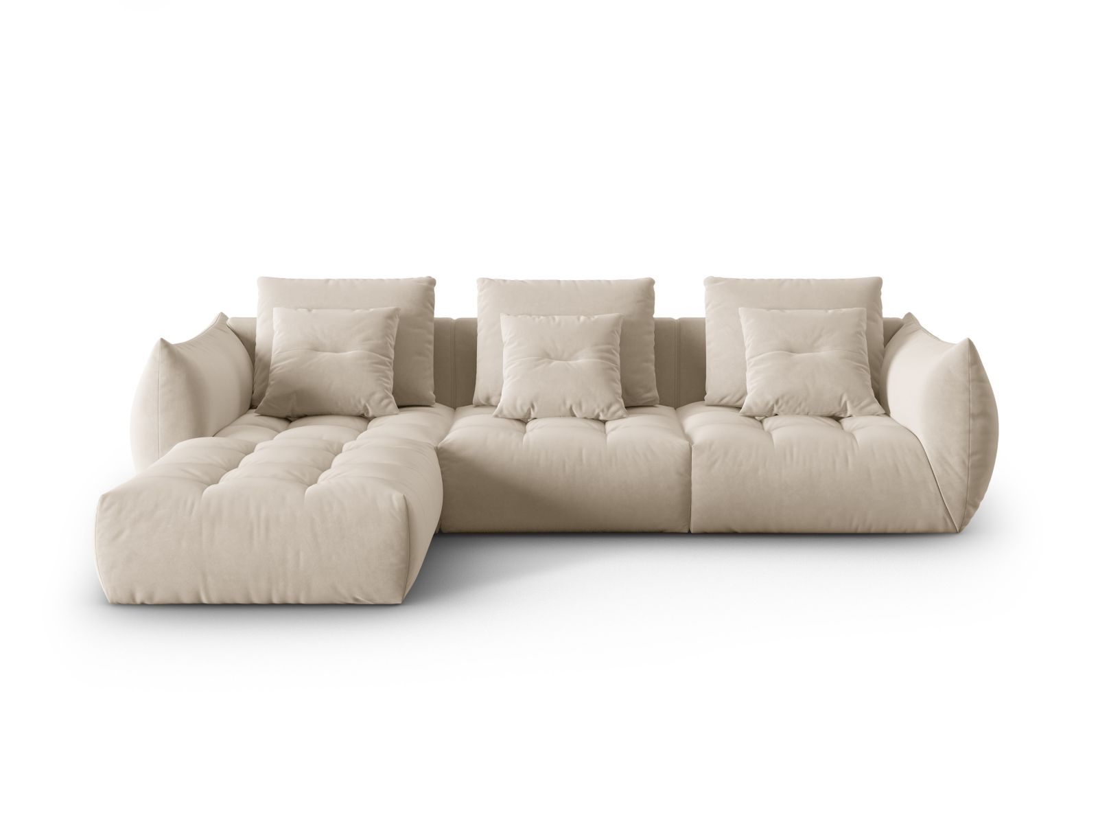 Velvet Modular Sofa, "Bloom", 2 Seats, 327x214x97