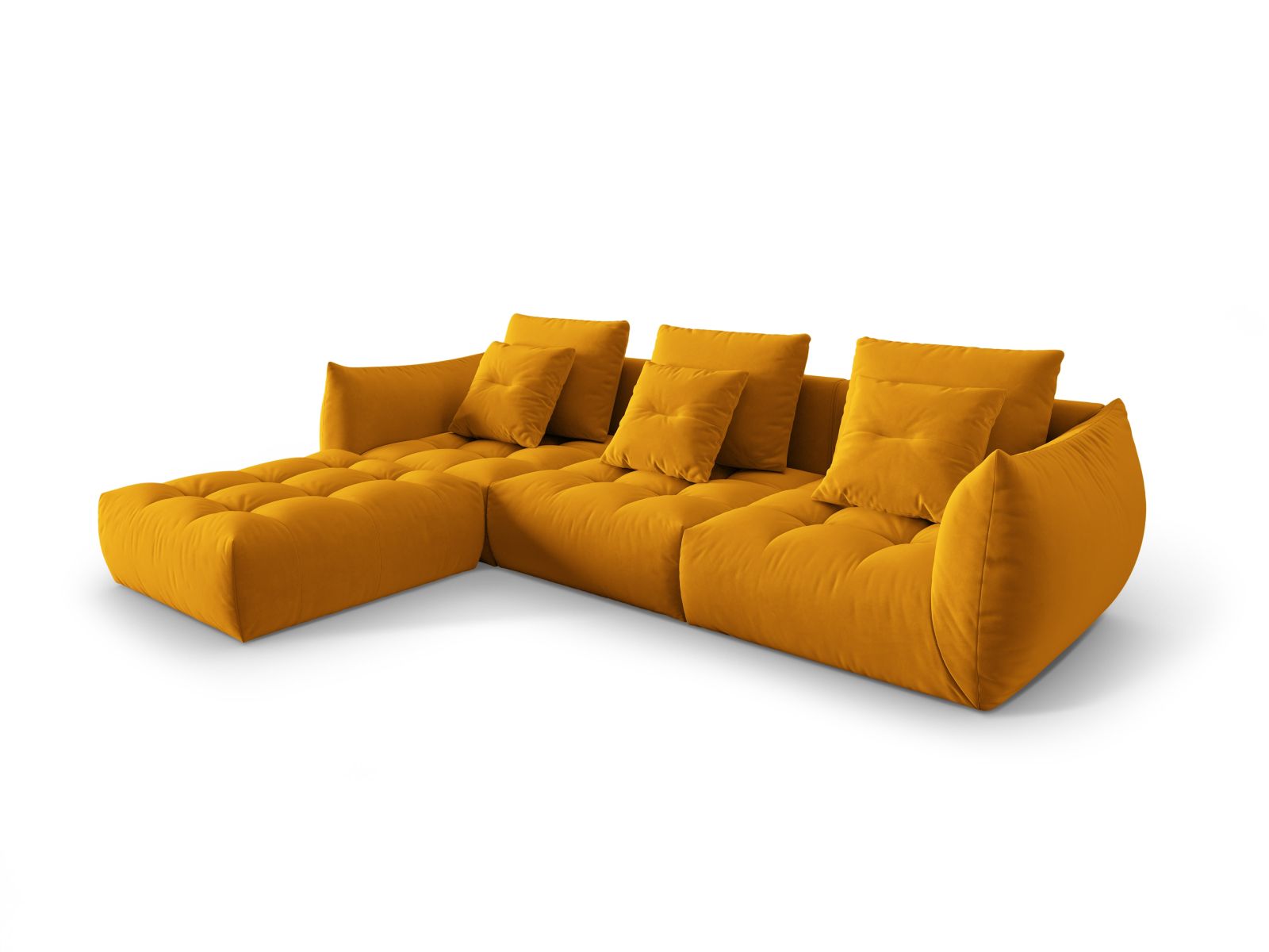 Velvet Modular Sofa, "Bloom", 2 Seats, 327x214x97