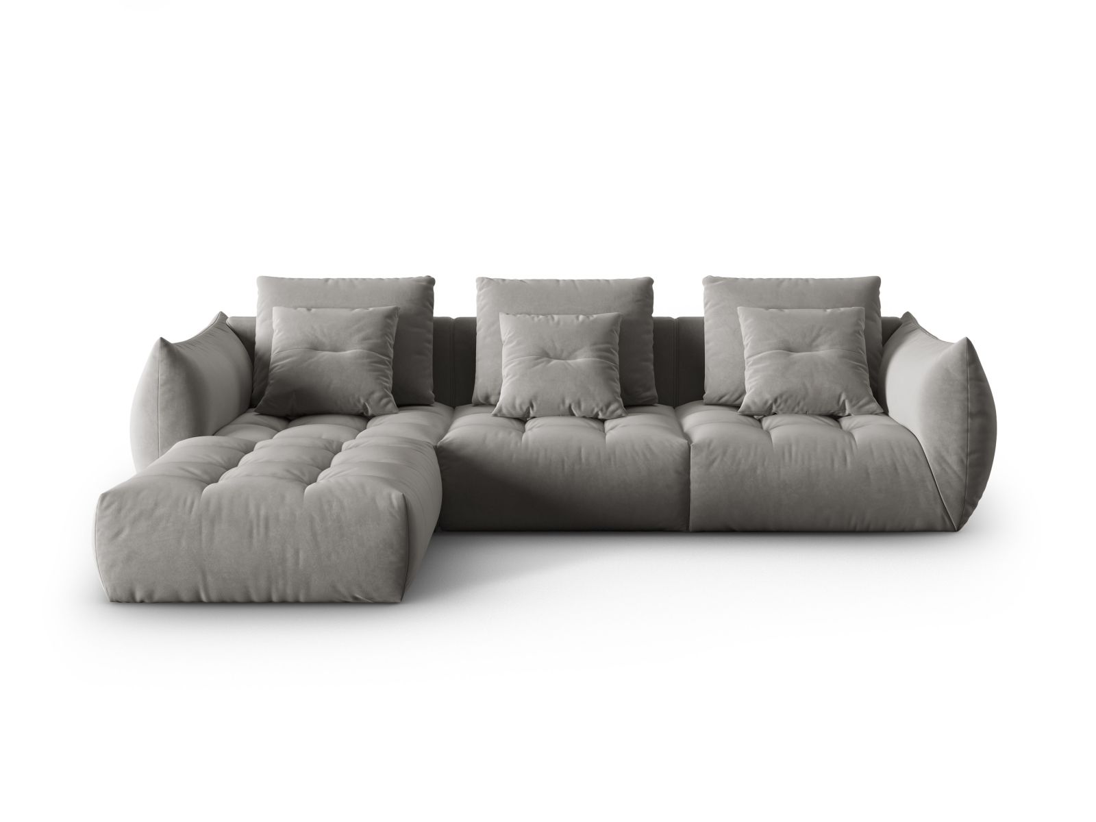 Velvet Modular Sofa, "Bloom", 2 Seats, 327x214x97