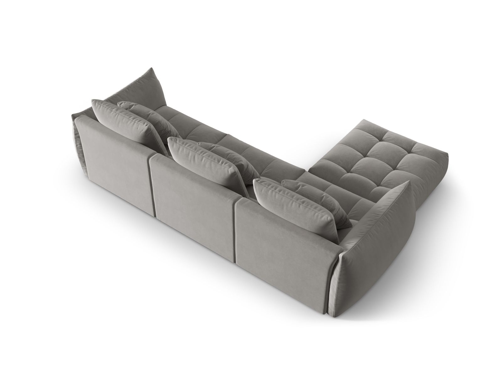 Velvet Modular Sofa, "Bloom", 2 Seats, 327x214x97