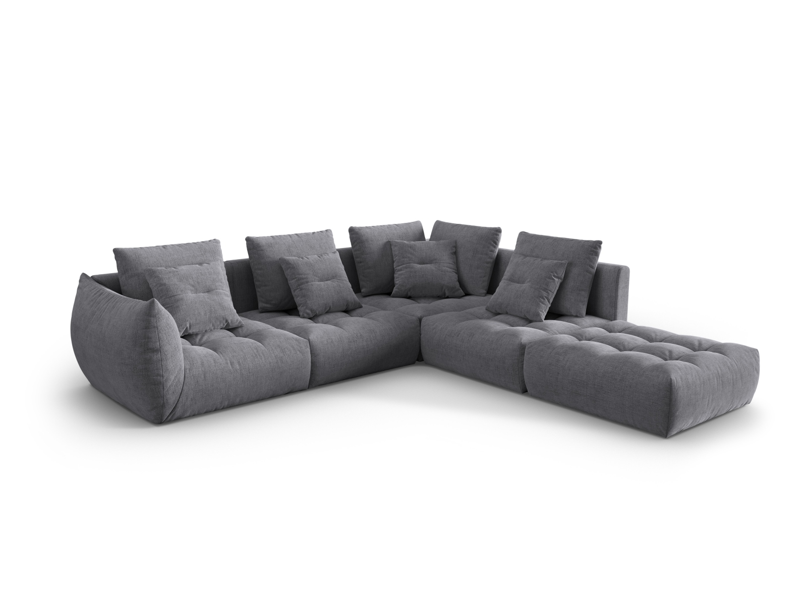 Modular Right Corner Sofa, "Bloom", 4 Seats, 316x307x97