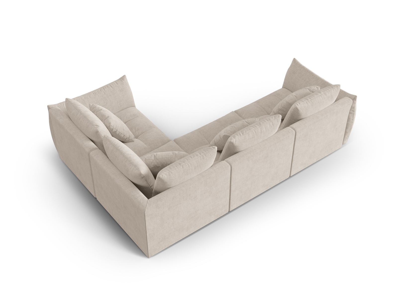 Modular Right Corner Sofa, "Bloom", 3 Seats, 316x222x97