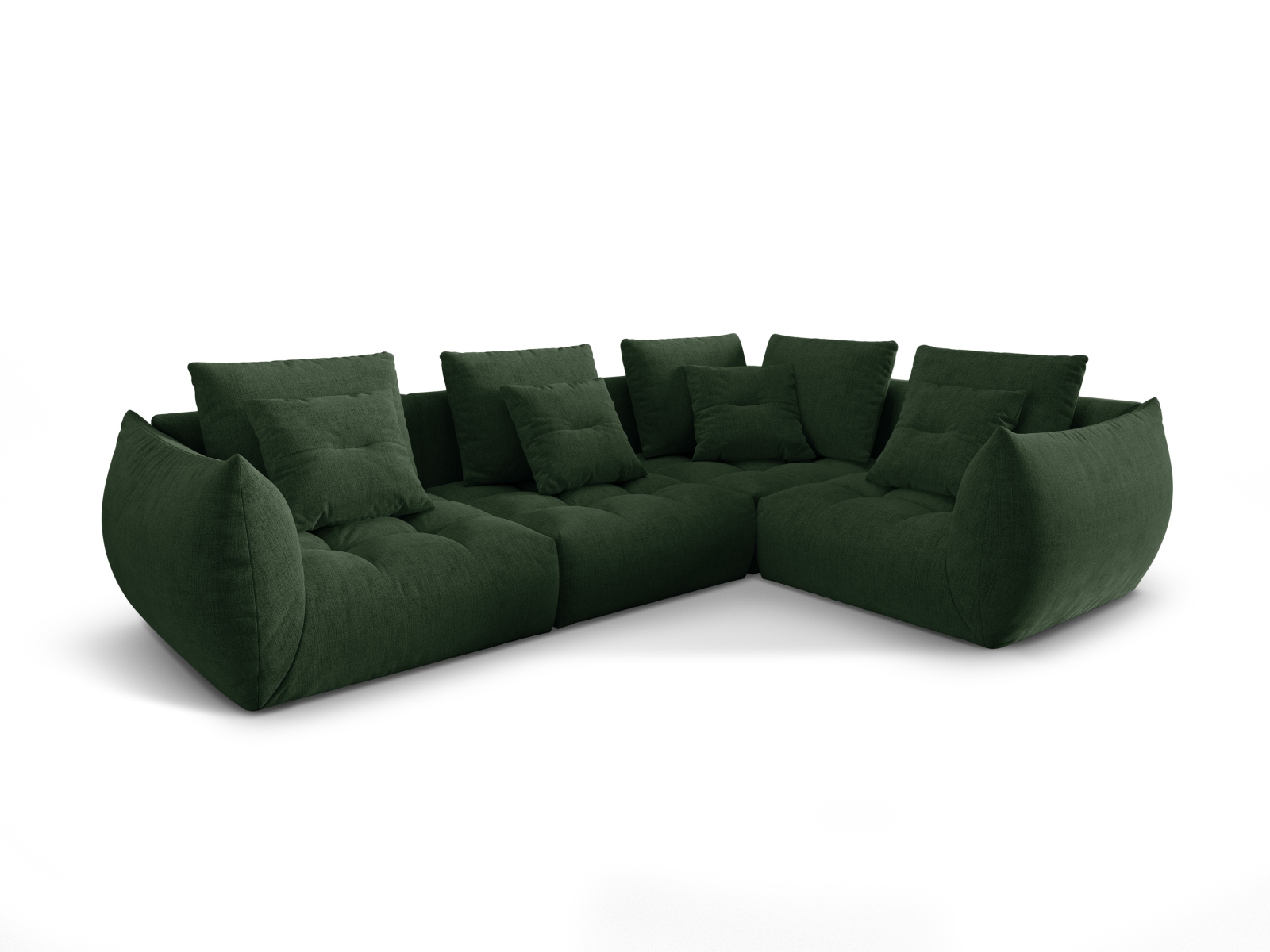 Modular Right Corner Sofa, "Bloom", 3 Seats, 316x222x97