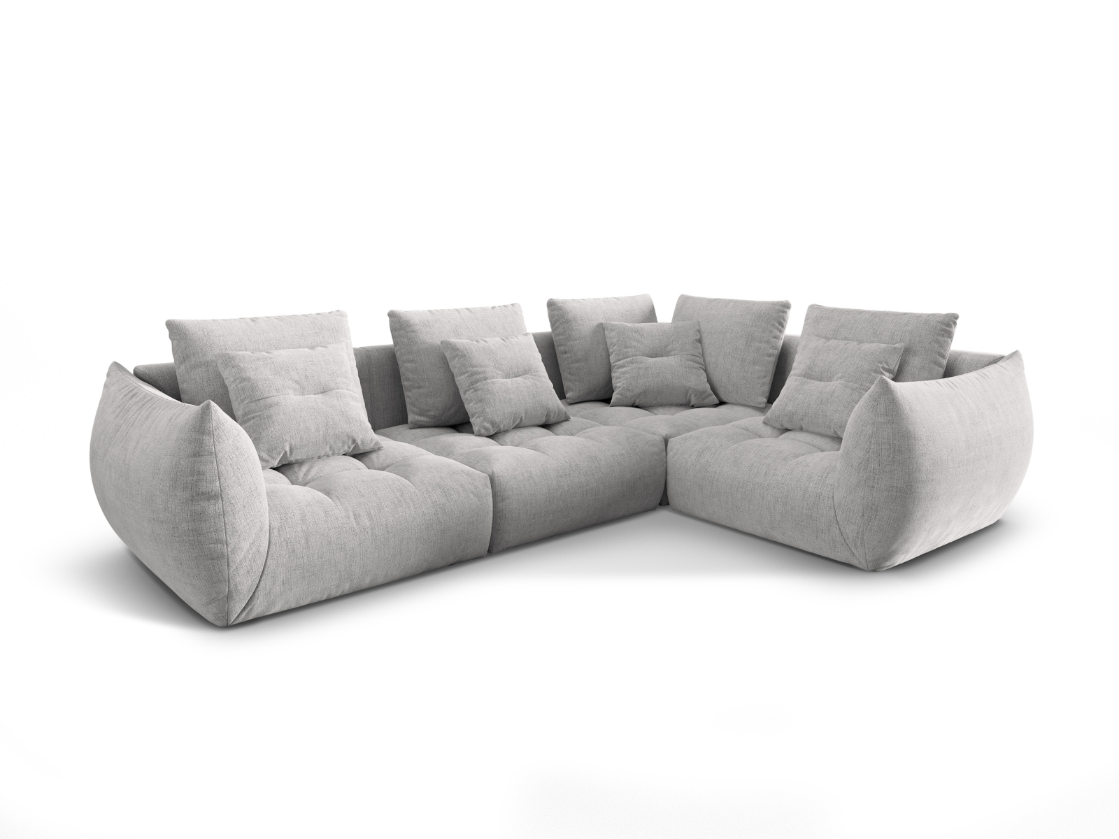 Modular Right Corner Sofa, "Bloom", 3 Seats, 316x222x97