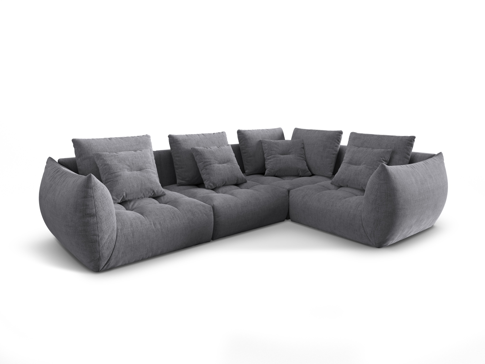Modular Right Corner Sofa, "Bloom", 3 Seats, 316x222x97