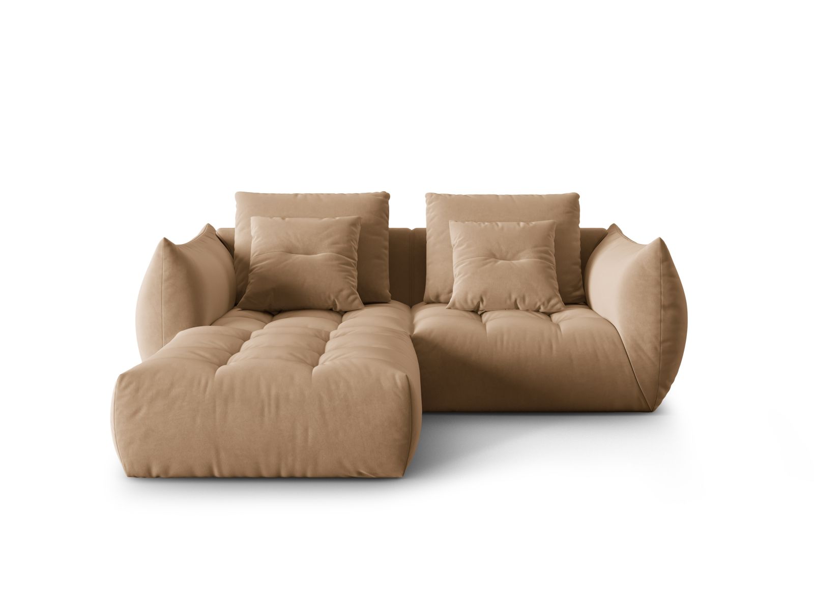 Velvet Modular Sofa, "Bloom", 3 Seats, 232x214x97