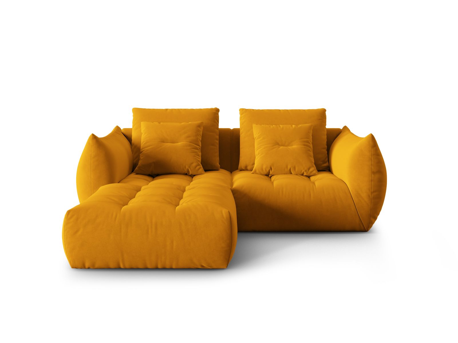 Velvet Modular Sofa, "Bloom", 3 Seats, 232x214x97