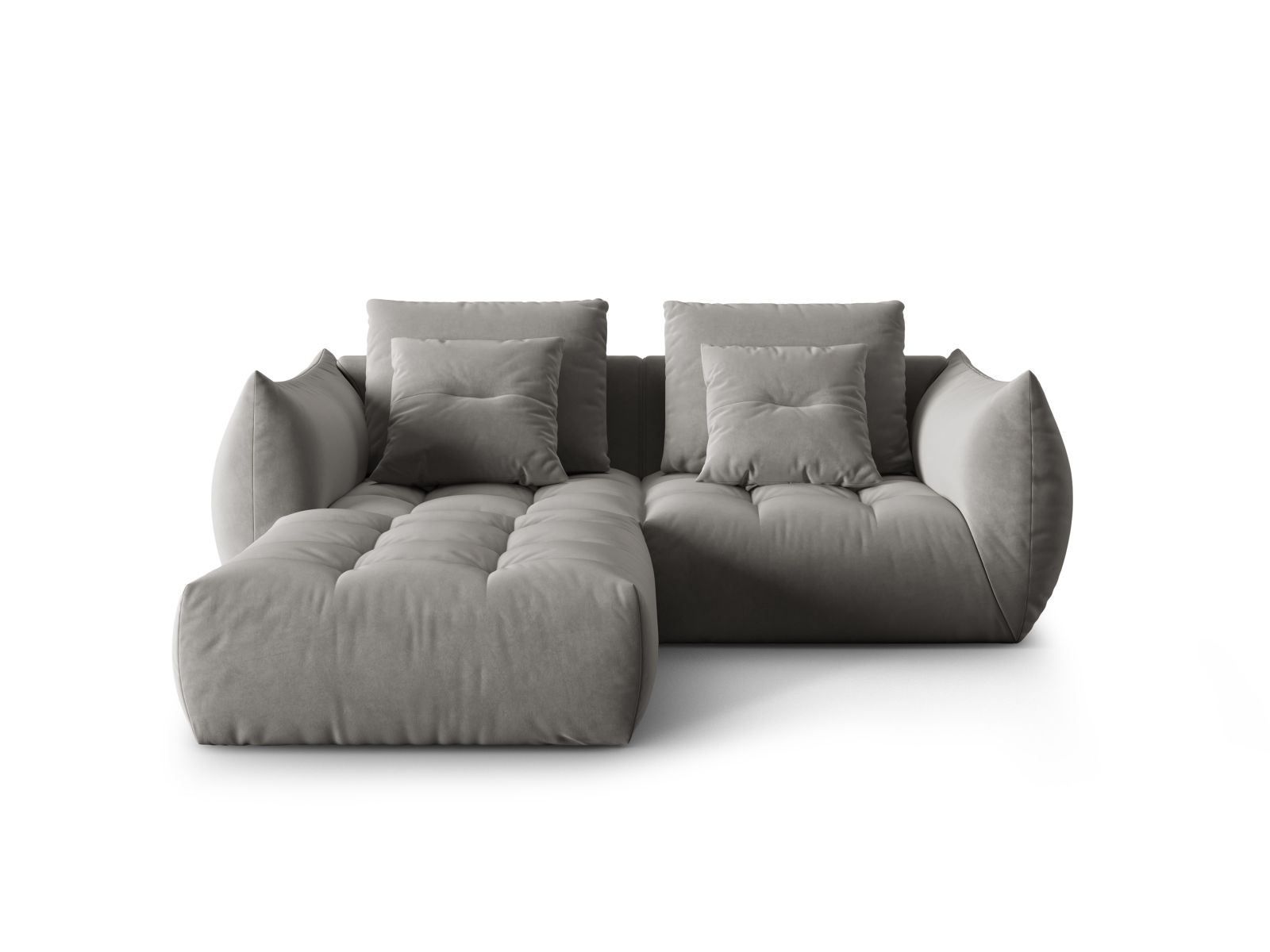 Velvet Modular Sofa, "Bloom", 3 Seats, 232x214x97