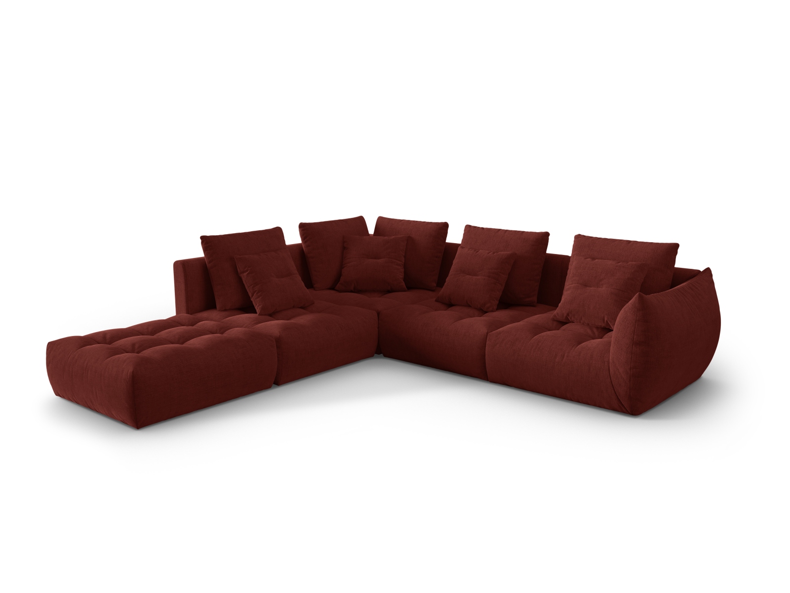 Modular Left Corner Sofa, "Bloom", 4 Seats, 316x307x97