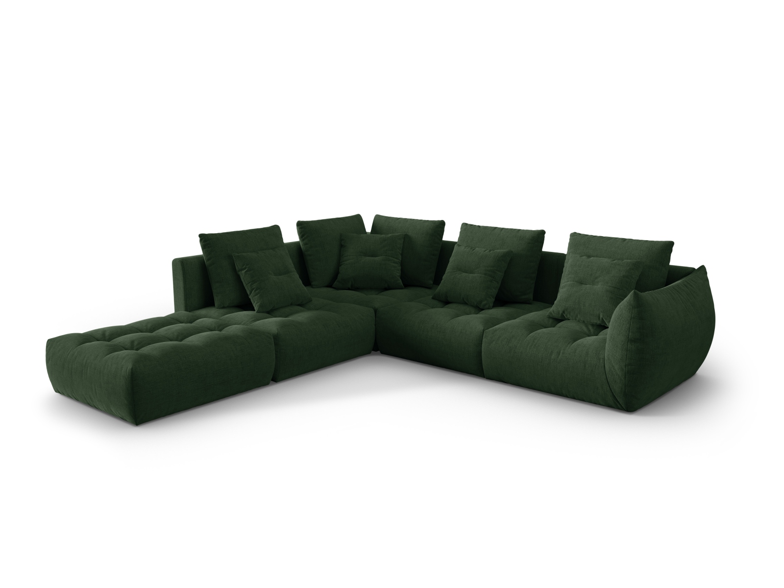 Modular Left Corner Sofa, "Bloom", 4 Seats, 316x307x97