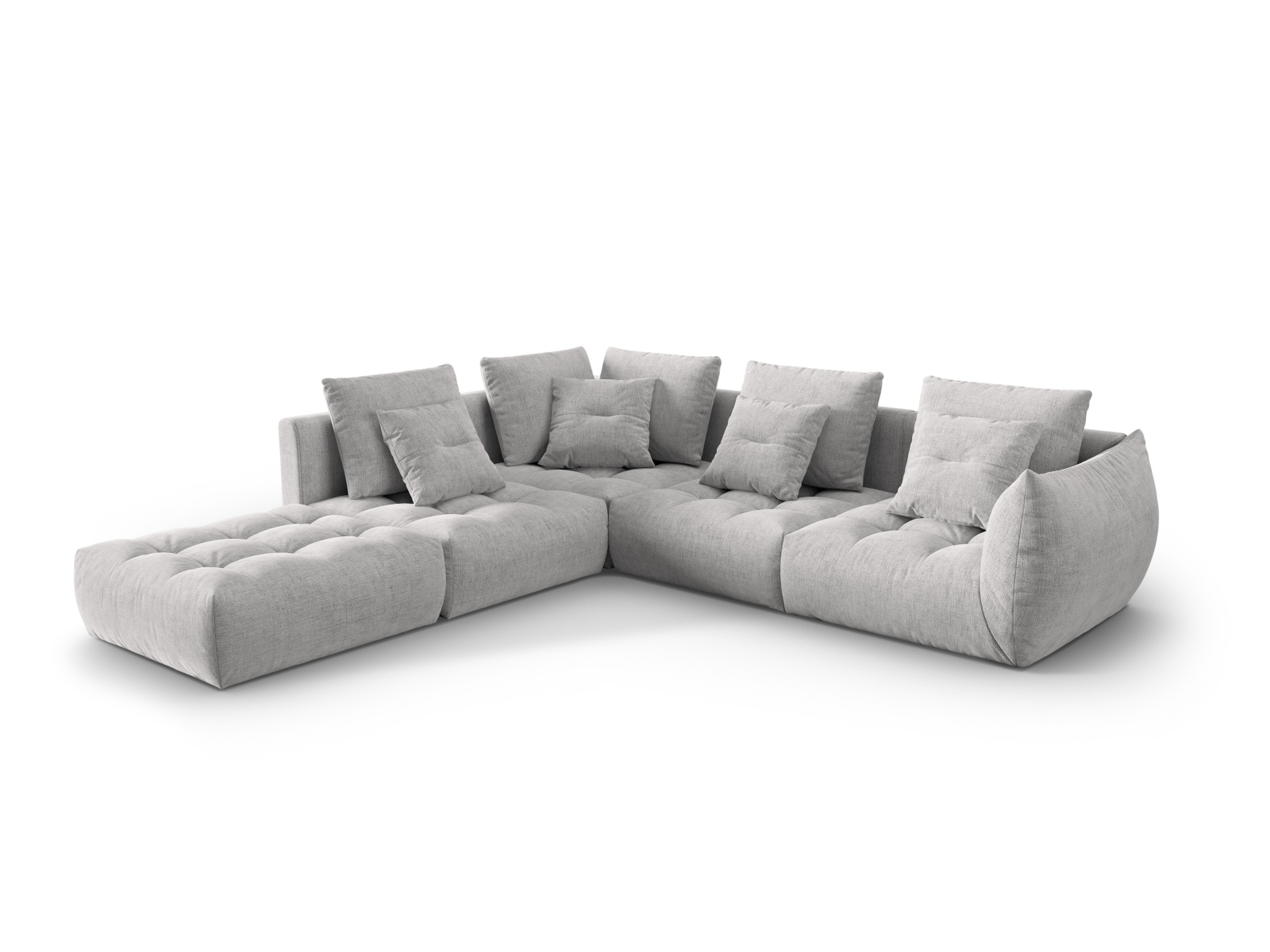 Modular Left Corner Sofa, "Bloom", 4 Seats, 316x307x97
