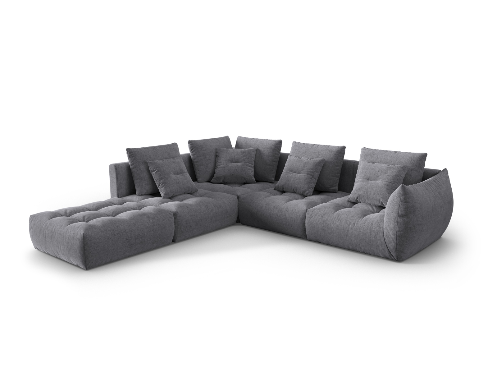 Modular Left Corner Sofa, "Bloom", 4 Seats, 316x307x97