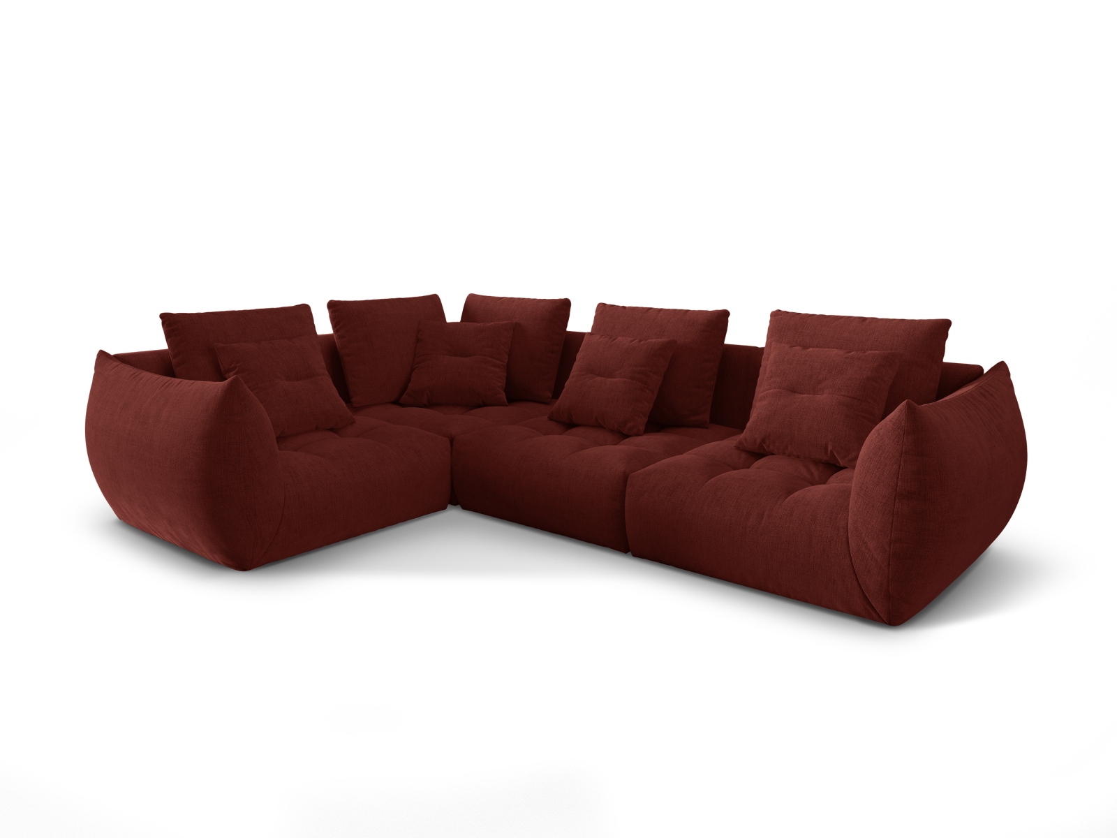 Modular Left Corner Sofa, "Bloom", 3 Seats, 316x222x97
