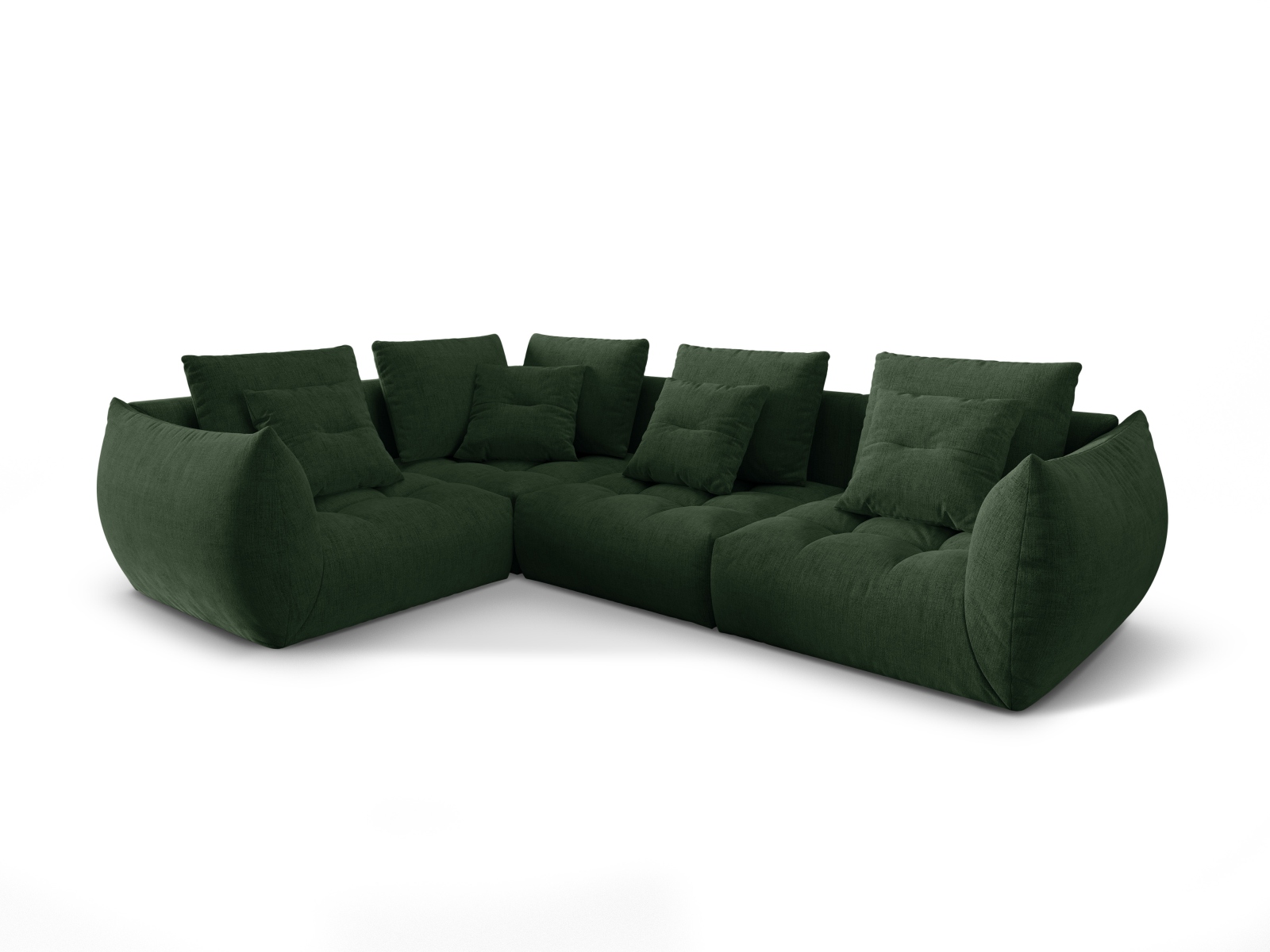 Modular Left Corner Sofa, "Bloom", 3 Seats, 316x222x97