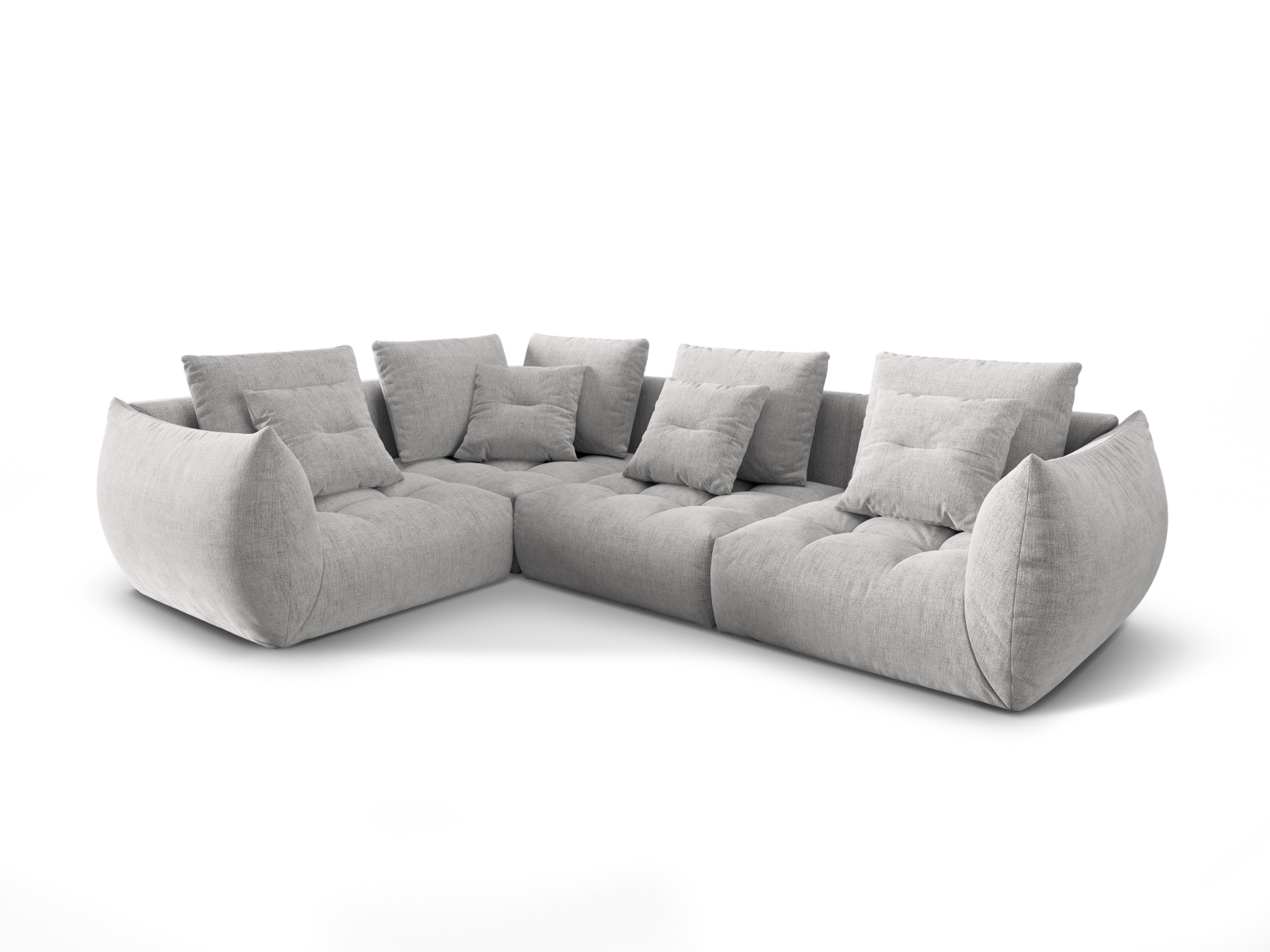 Modular Left Corner Sofa, "Bloom", 3 Seats, 316x222x97