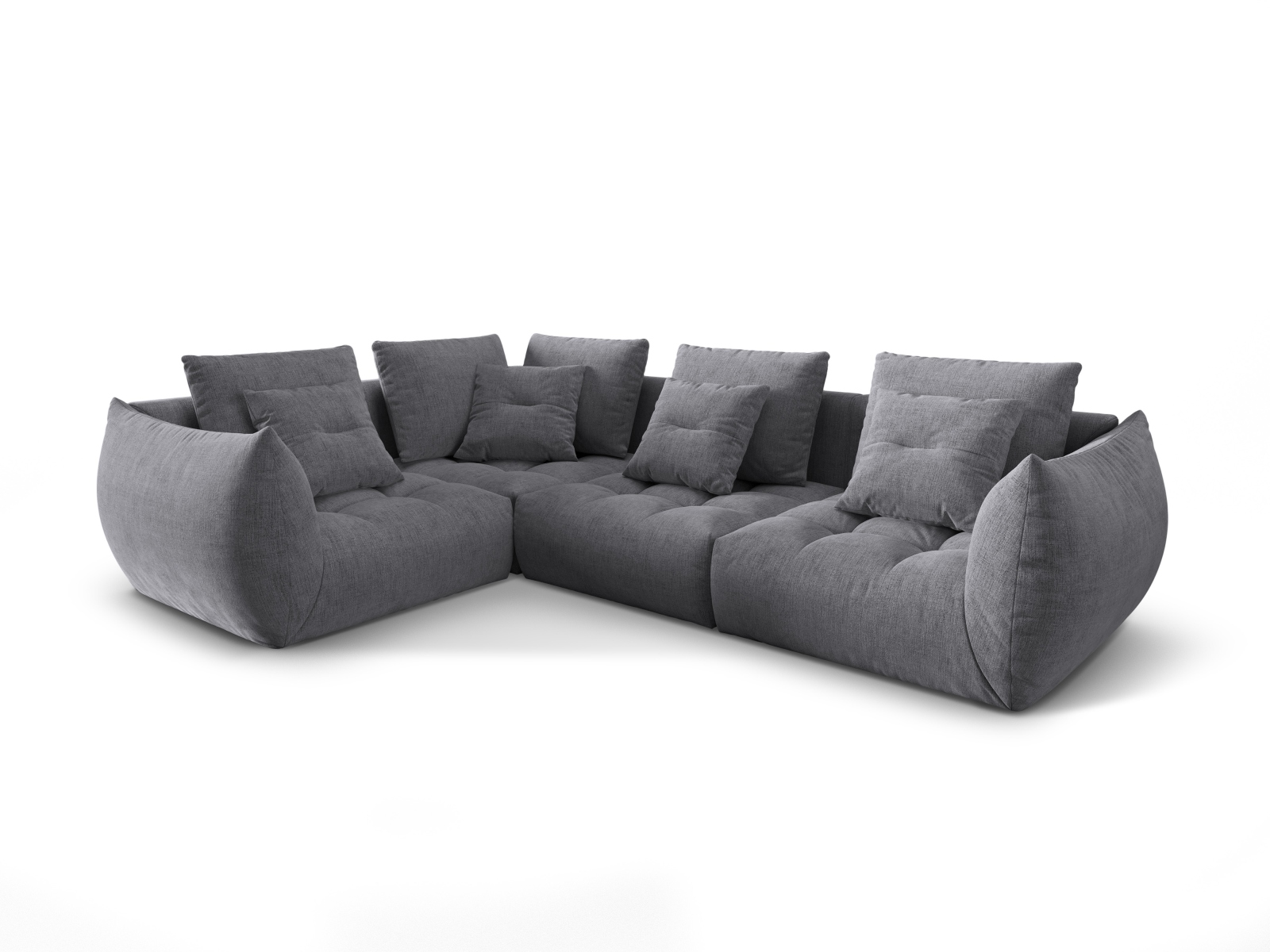 Modular Left Corner Sofa, "Bloom", 3 Seats, 316x222x97