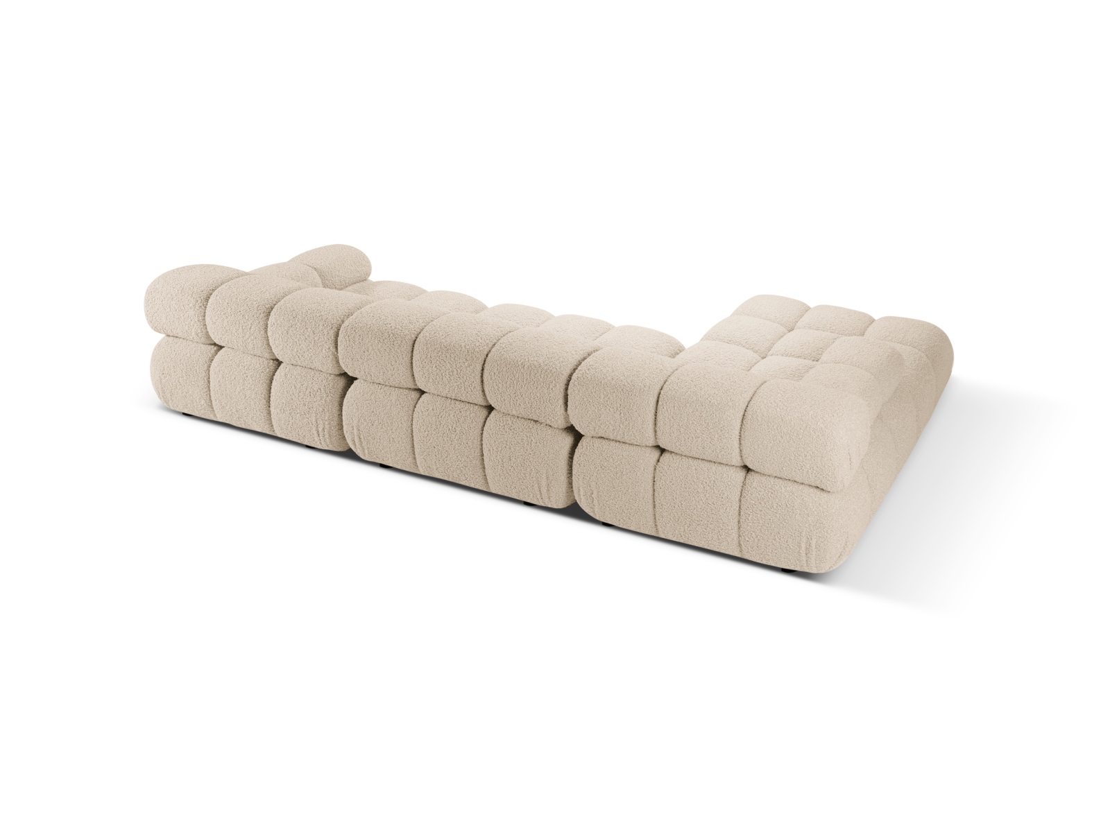 Boucle Modular Left Corner Sofa, "Bellis", 4 Seats, 282x155x70