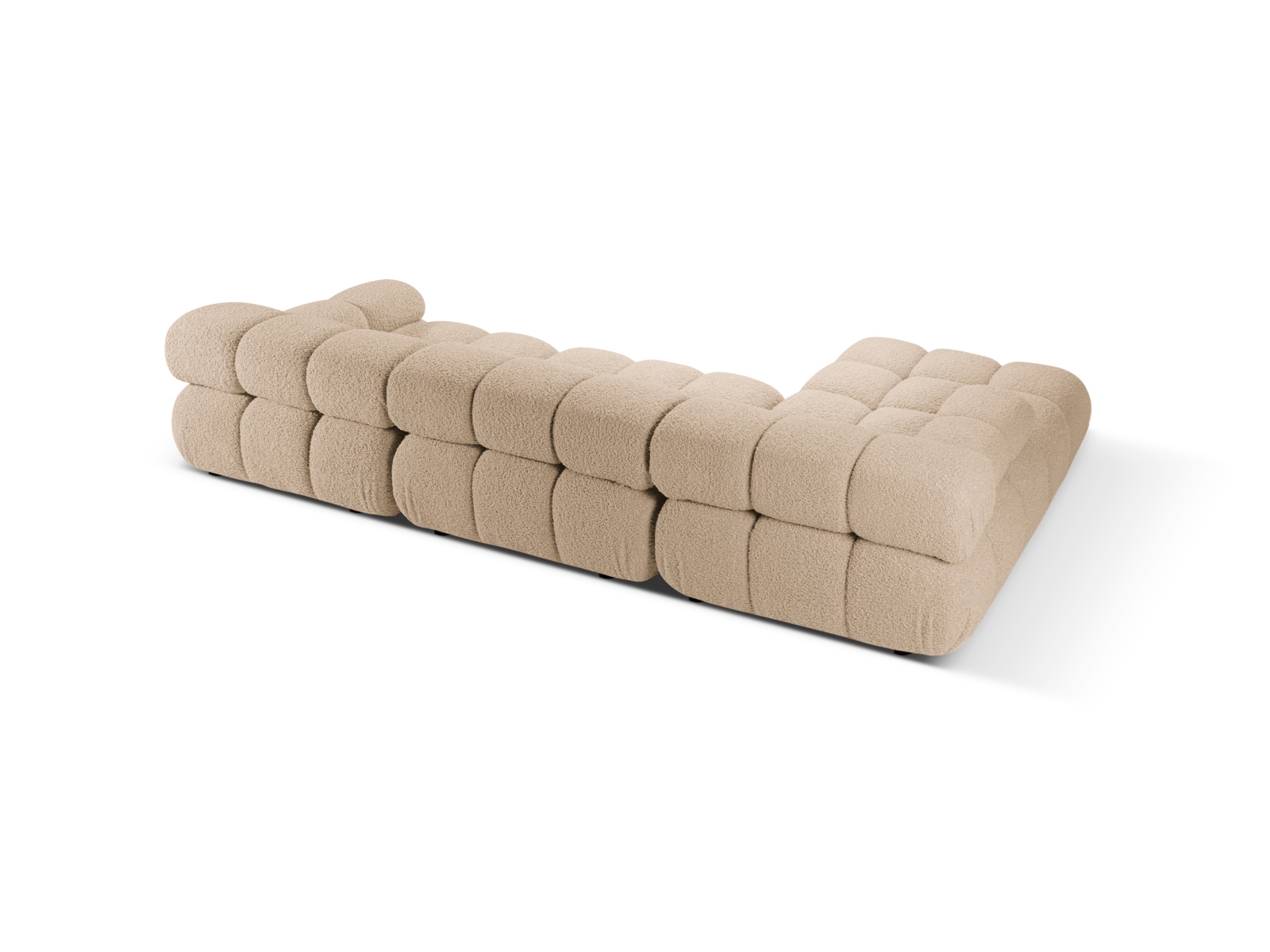 Boucle Modular Left Corner Sofa, "Bellis", 4 Seats, 282x155x70