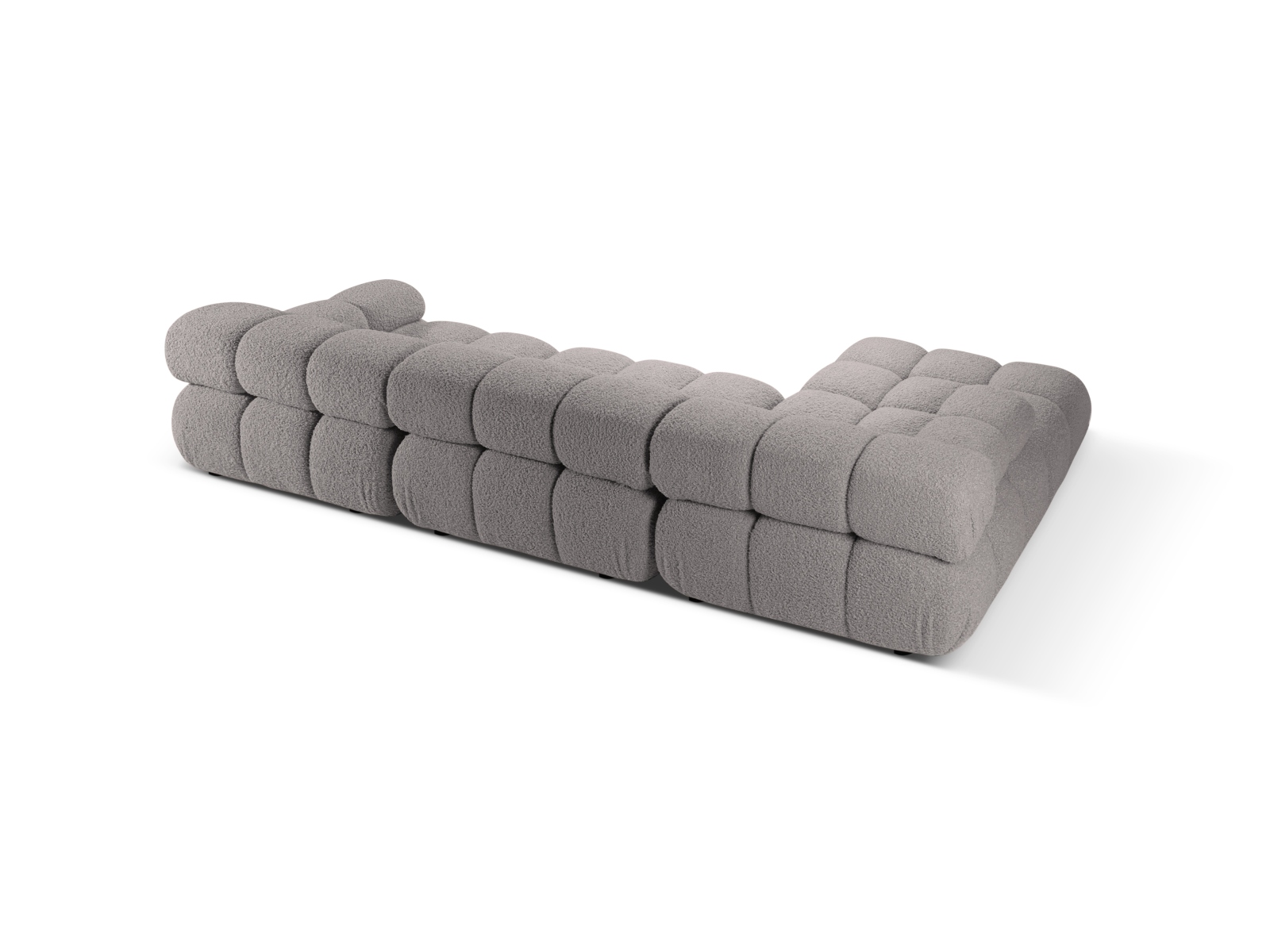 Boucle Modular Left Corner Sofa, "Bellis", 4 Seats, 282x155x70