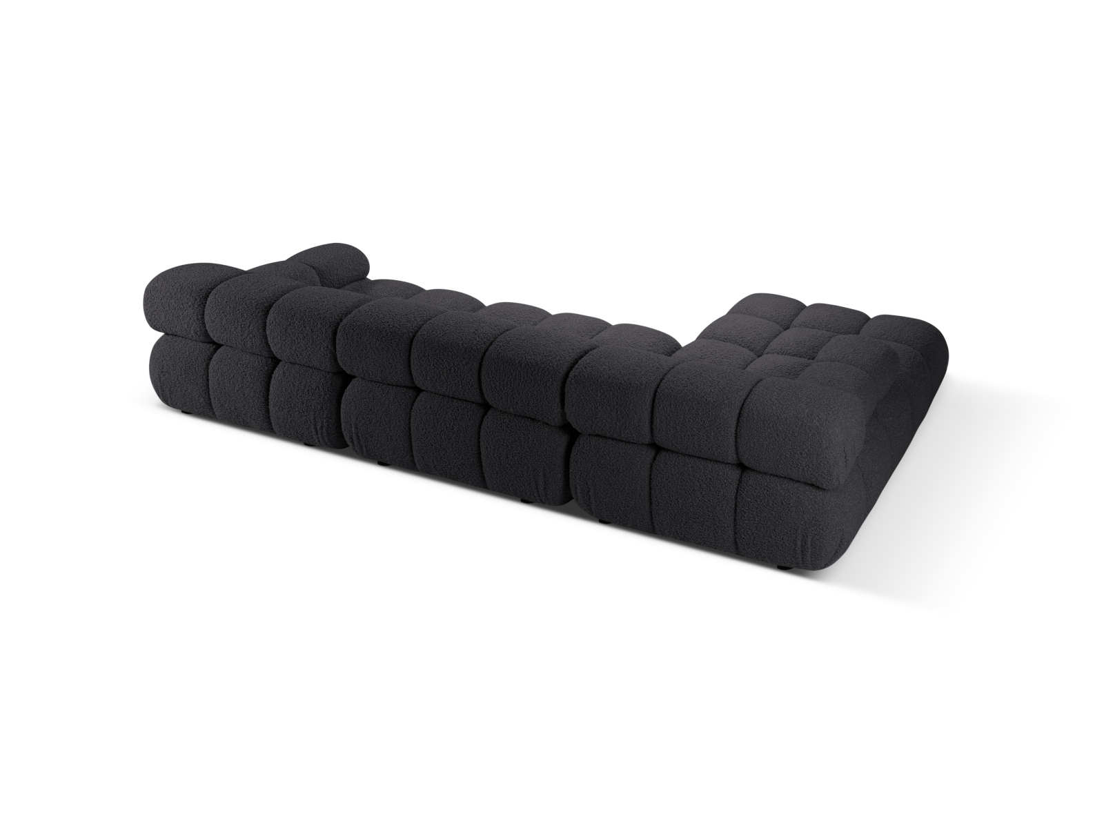 Boucle Modular Left Corner Sofa, "Bellis", 4 Seats, 282x155x70