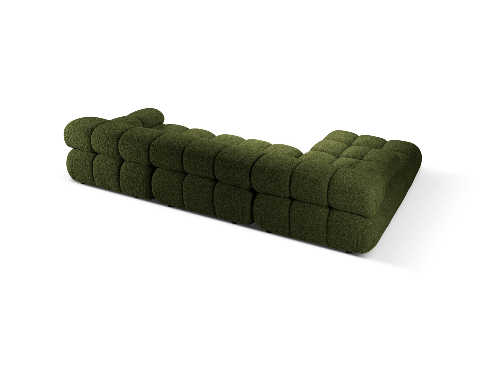 Boucle Modular Left Corner Sofa, "Bellis", 4 Seats, 282x155x70