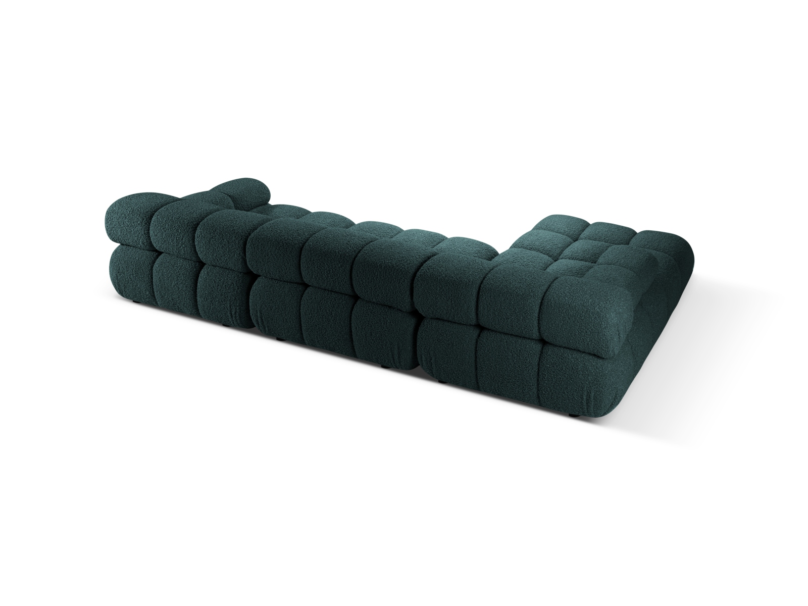 Boucle Modular Left Corner Sofa, "Bellis", 4 Seats, 282x155x70