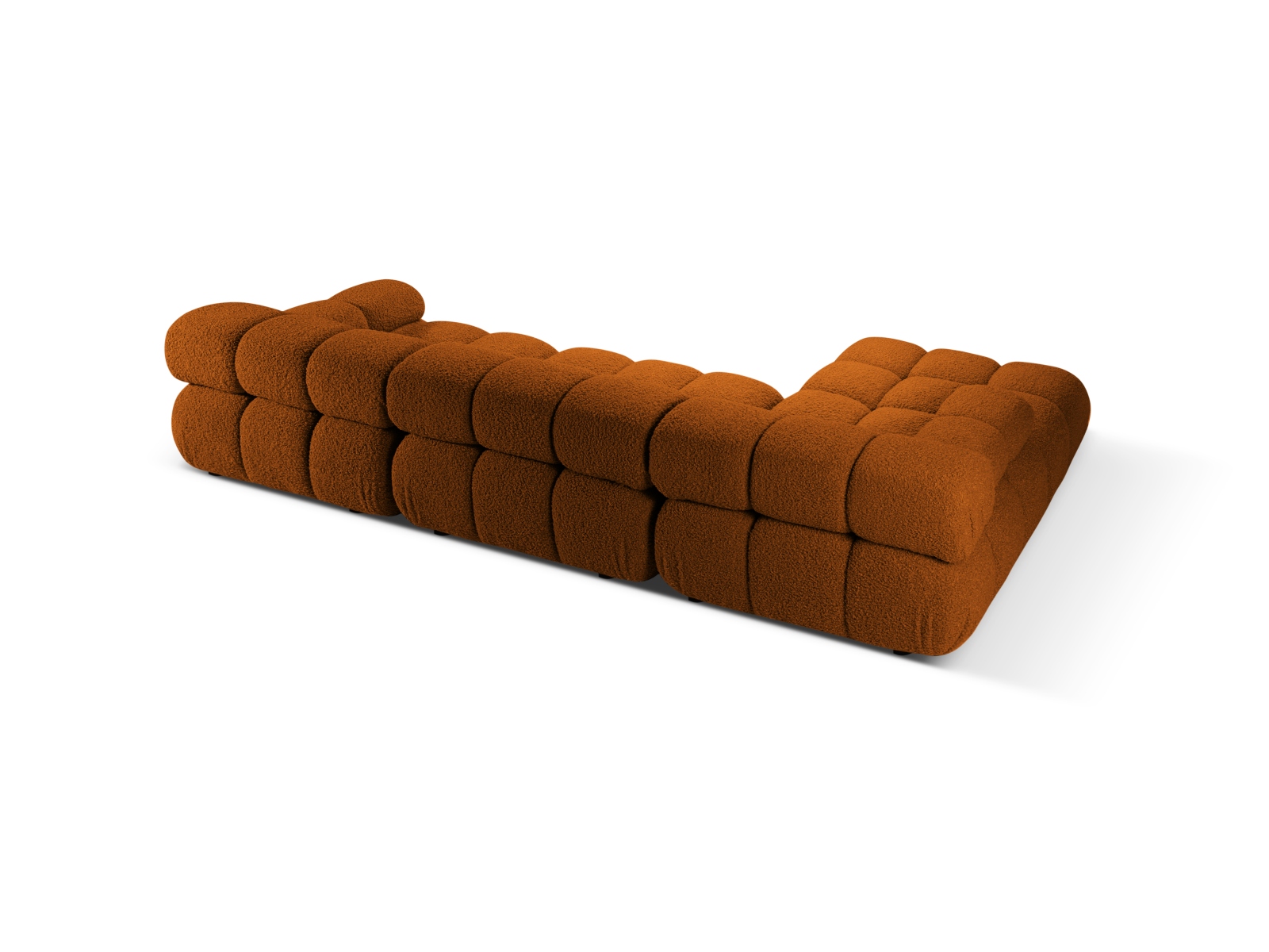 Boucle Modular Left Corner Sofa, "Bellis", 4 Seats, 282x155x70