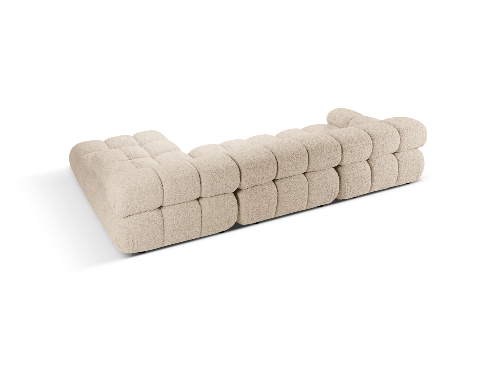 Boucle Modular Right Corner Sofa, "Bellis", 4 Seats, 282x155x70