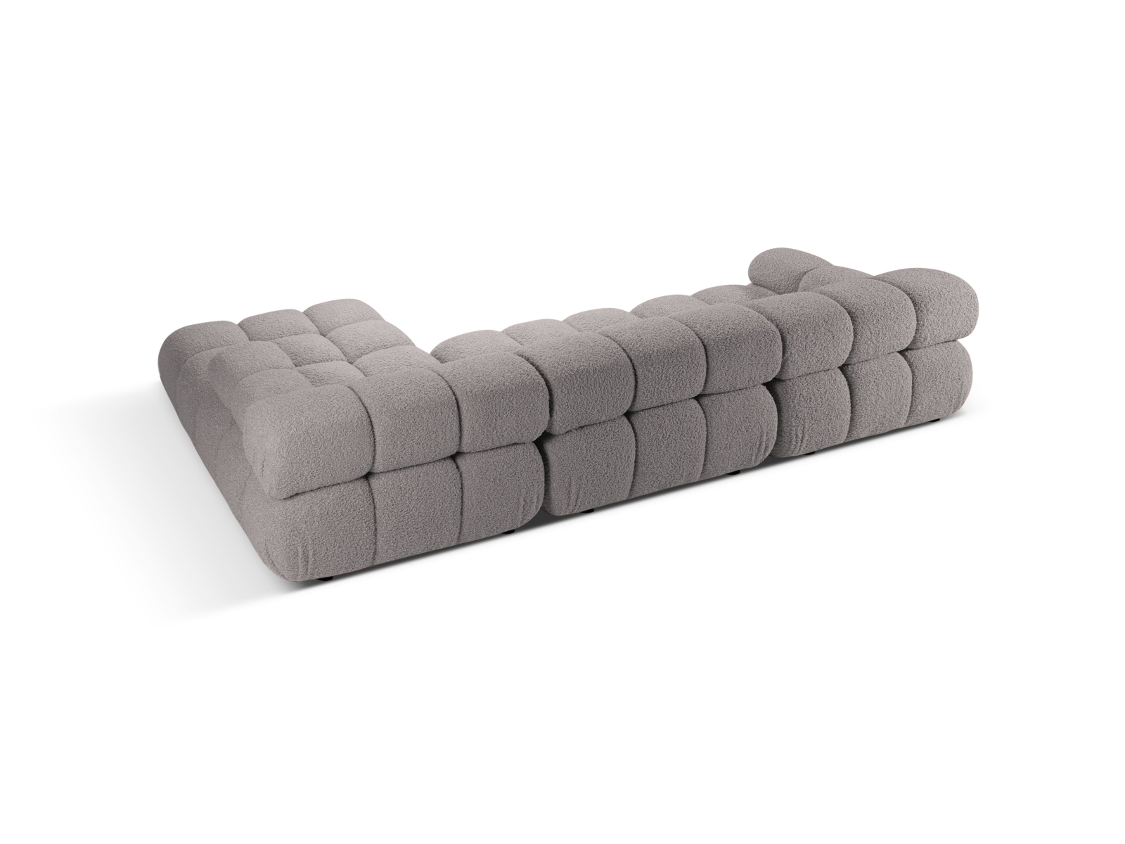 Boucle Modular Right Corner Sofa, "Bellis", 4 Seats, 282x155x70