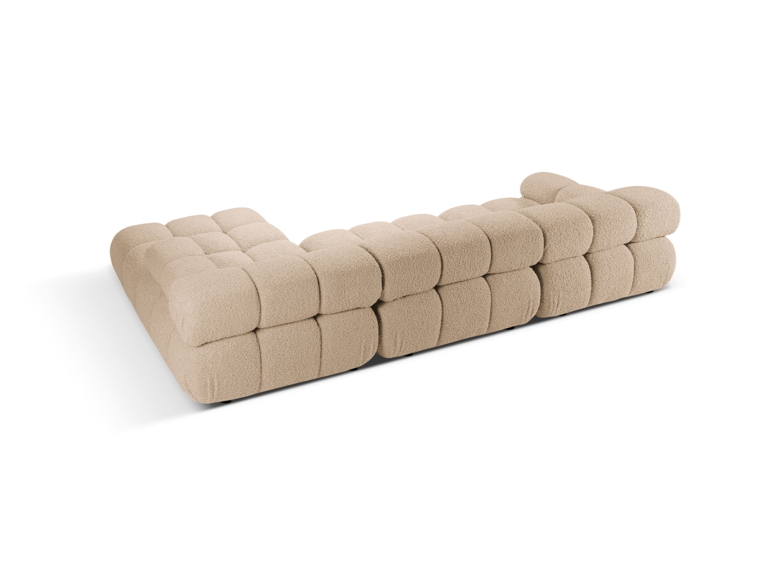 Boucle Modular Right Corner Sofa, "Bellis", 4 Seats, 282x155x70