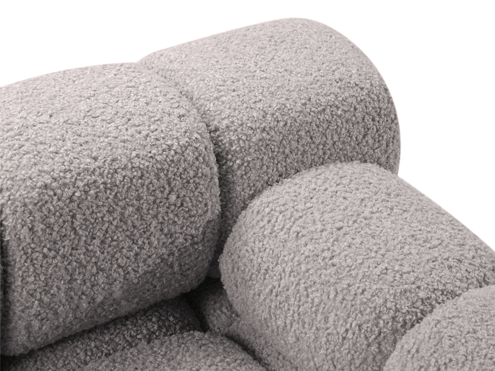 Boucle Modular Right Corner Sofa, "Bellis", 4 Seats, 282x155x70