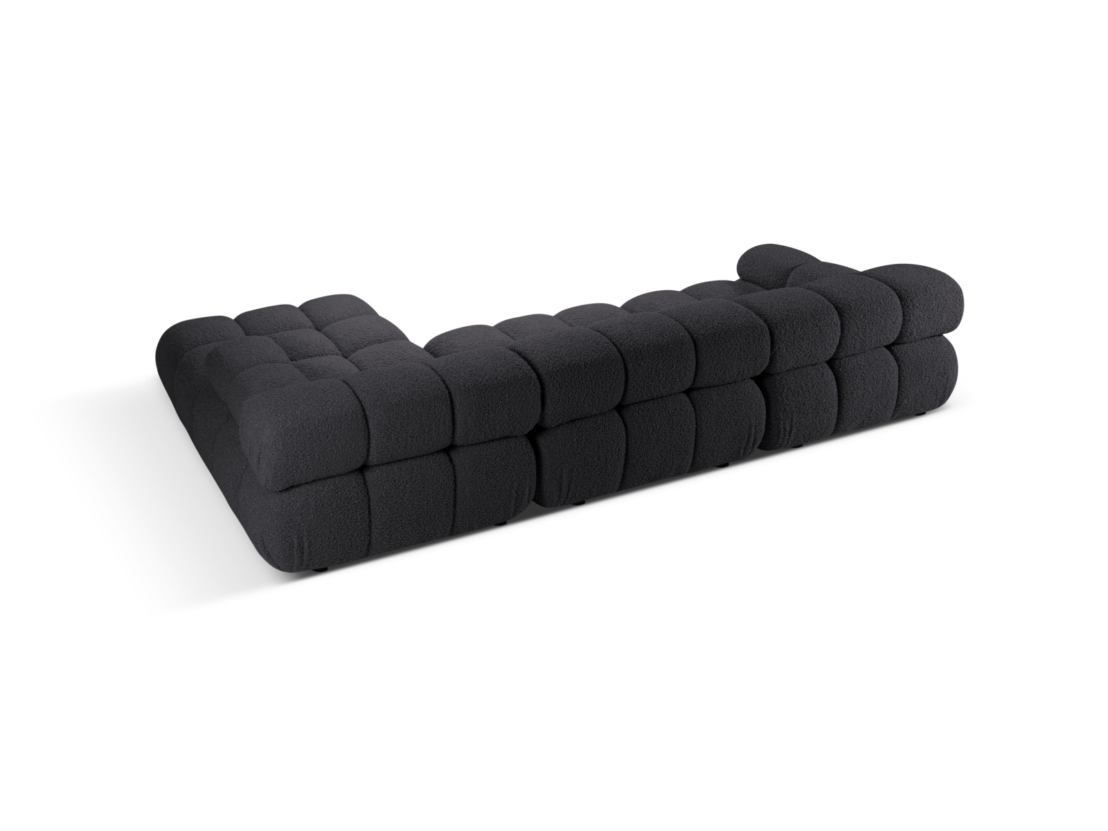 Boucle Modular Right Corner Sofa, "Bellis", 4 Seats, 282x155x70