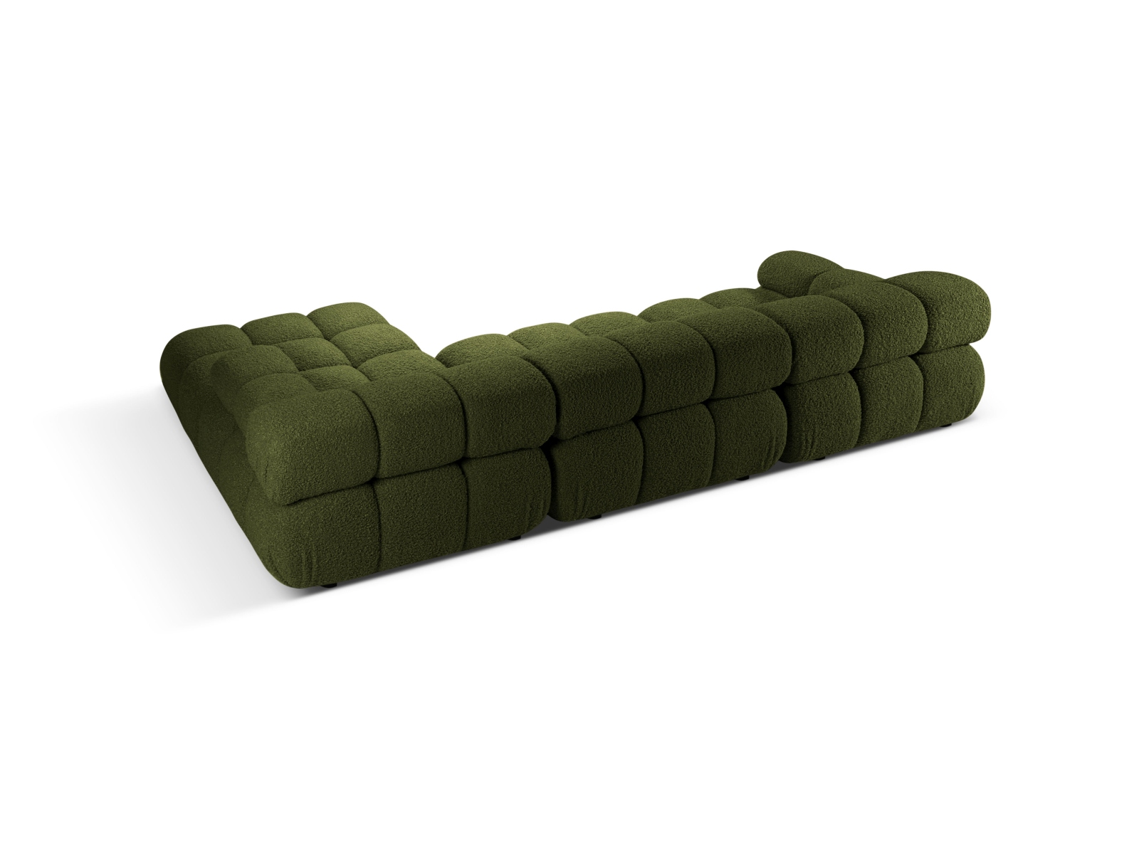 Boucle Modular Right Corner Sofa, "Bellis", 4 Seats, 282x155x70