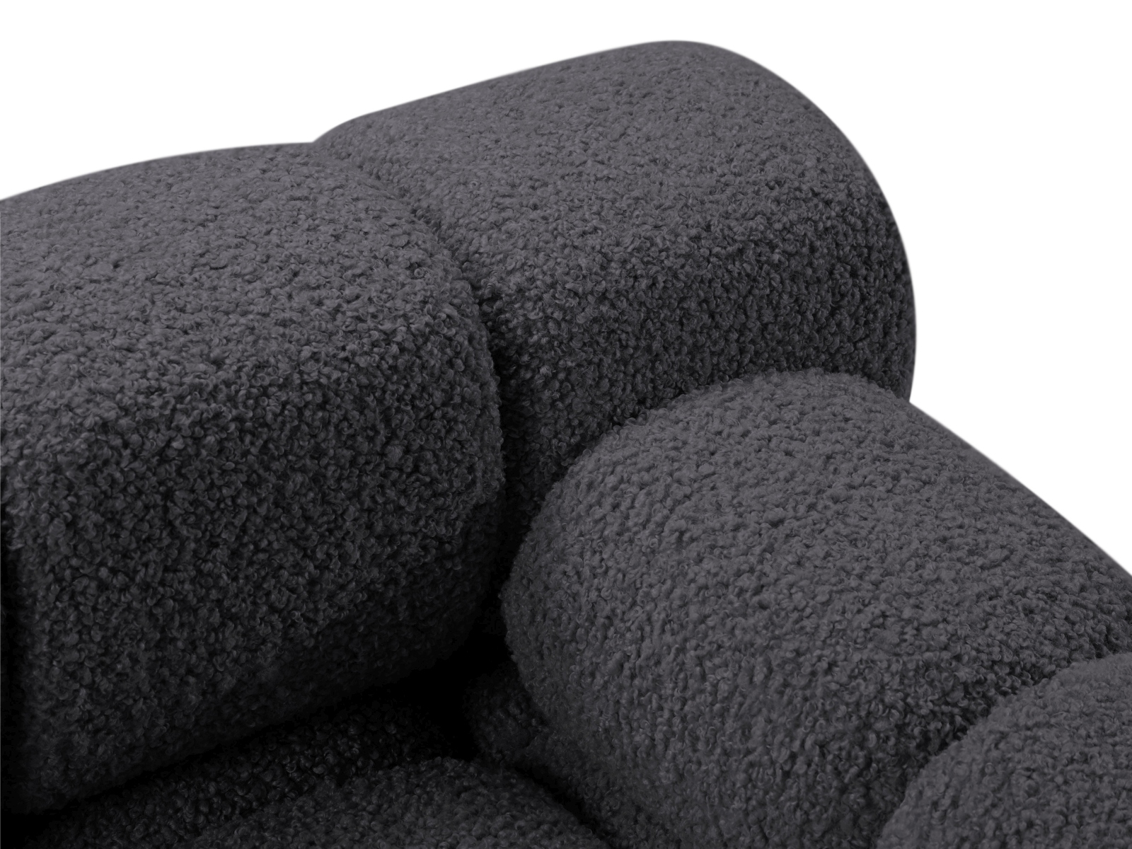 Boucle Modular Right Corner Sofa, "Bellis", 4 Seats, 282x155x70