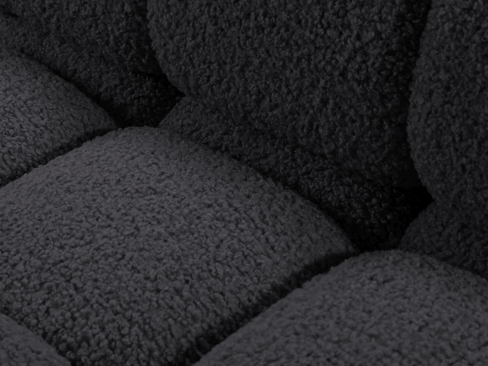 Boucle Modular Right Corner Sofa, "Bellis", 4 Seats, 282x155x70